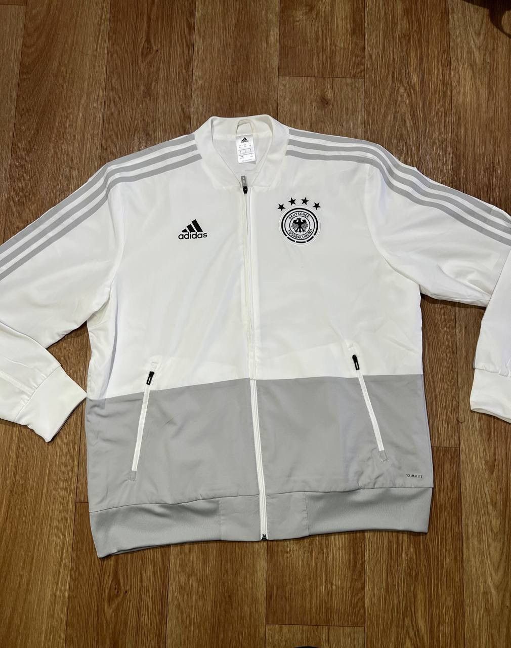 Adidas GERMANY DEUTSCHLAND 2018 2019 HOME PRE MATCH TRACK JACKET Size US XL / EU 56 / 4 - 3 Thumbnail