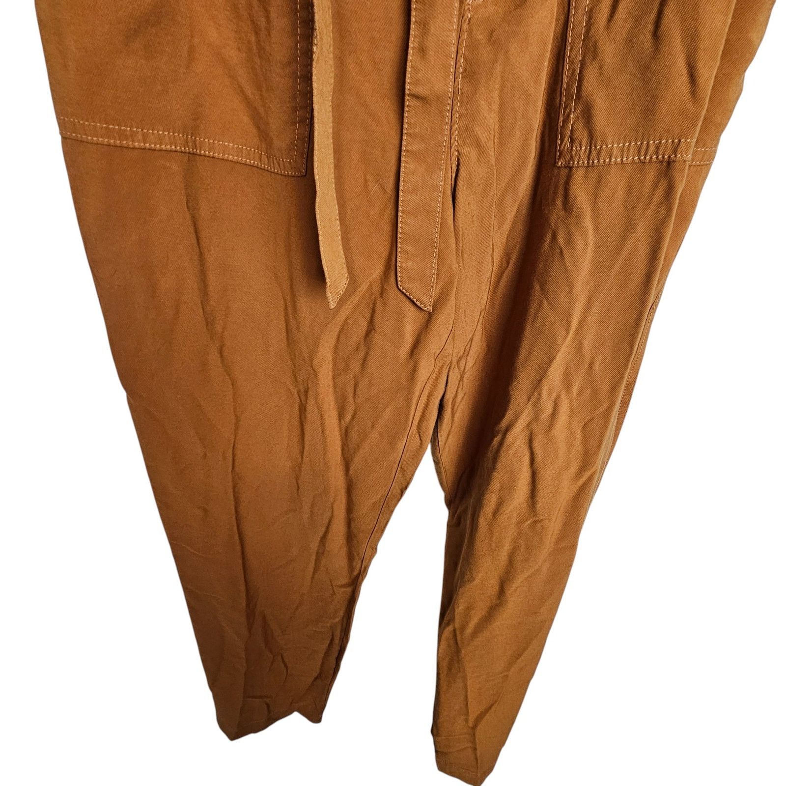 Madewell Madewell Dunaway Paperbag Pants Sz M Burnt Orange High Waist Size 29" - 4 Thumbnail