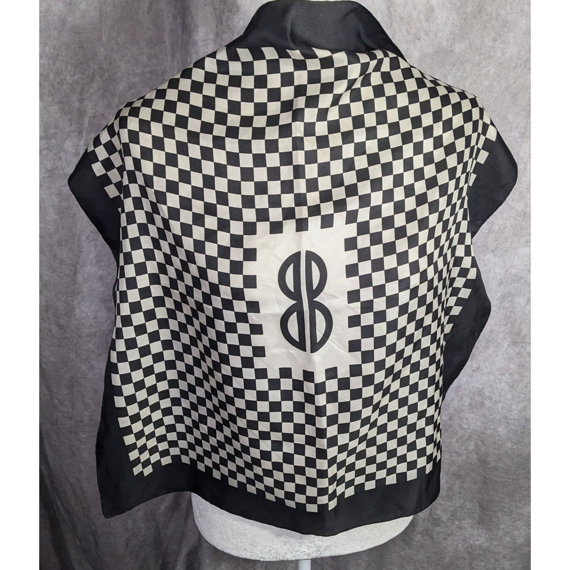 Bill Blass Vintage Bill Blass Silk Checkerboard Scarf Rare Size ONE SIZE - 6 Thumbnail