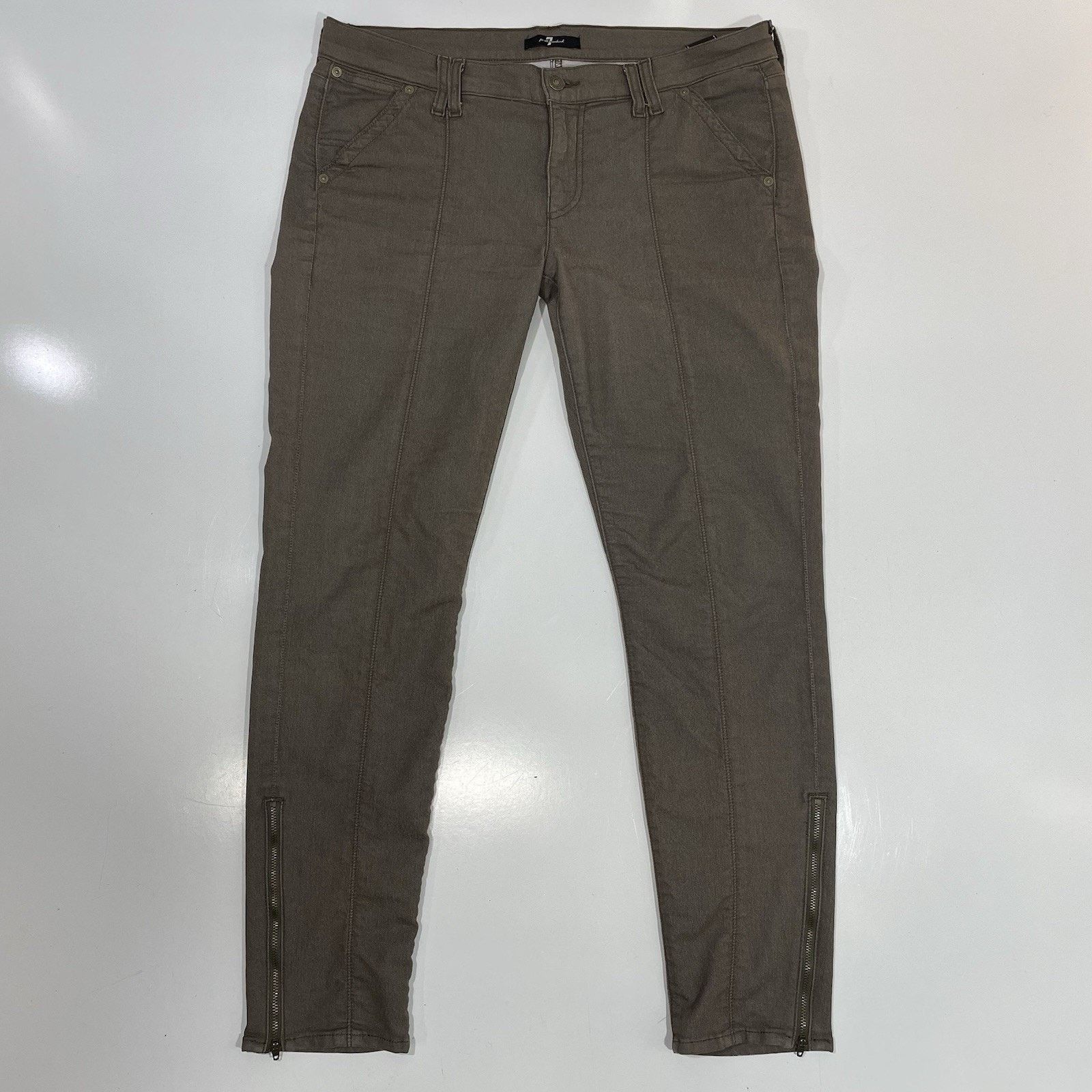 7 For All Mankind 7 For All Mankind Ankle Zip Skinny Jeans Size 32 (34”) USA Size 34" / US 12 / IT 48 - 1 Thumbnail