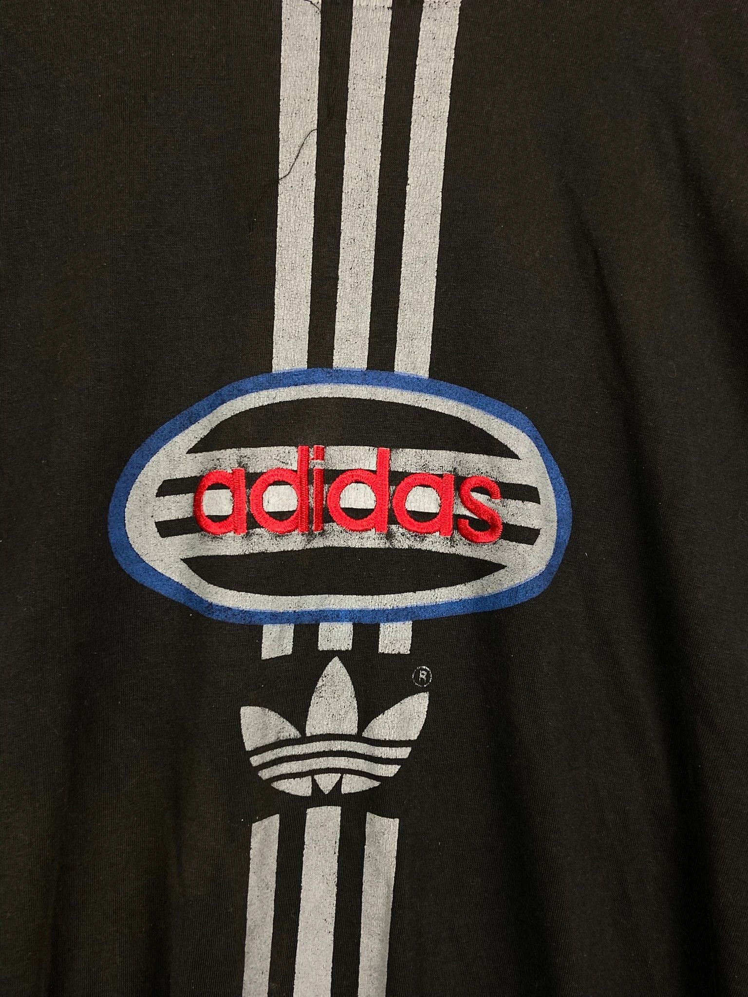 Adidas Adidas Black T-Shirt XL Sport Vintage Streetwear Size US XL / EU 56 / 4 - 3 Thumbnail
