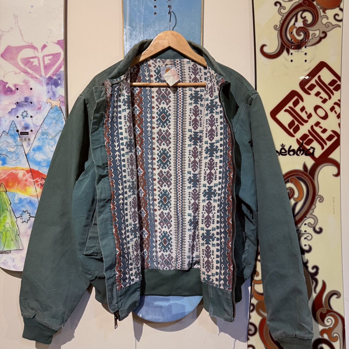 Carhartt Vtg 90s Carhartt Santa Fe Cactus Green JS1158 Tribal aztec Size US L / EU 52-54 / 3 - 7 Thumbnail