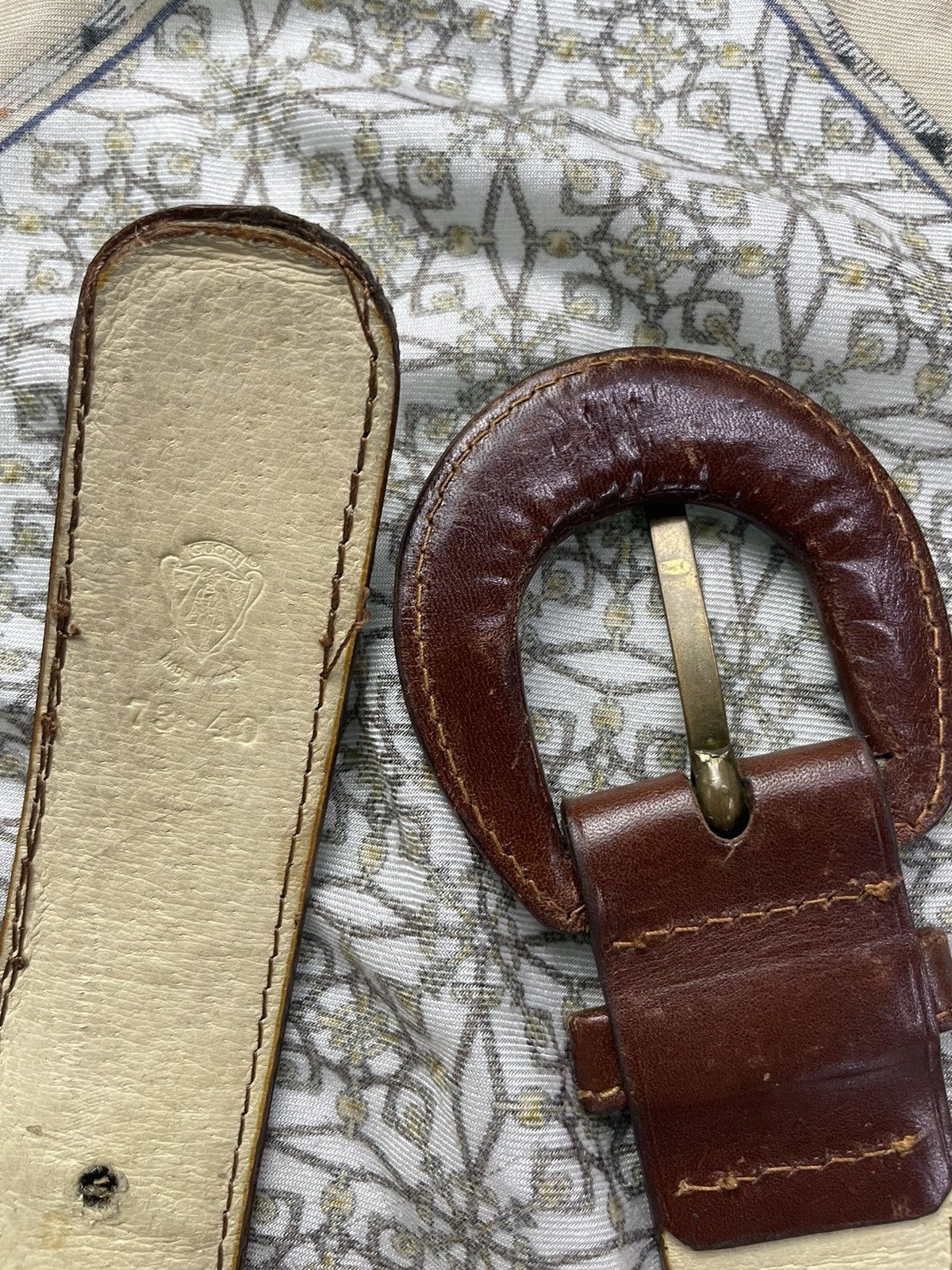 Gucci × Vintage Gucci dark brown leather belt Size 40 - 3 Thumbnail