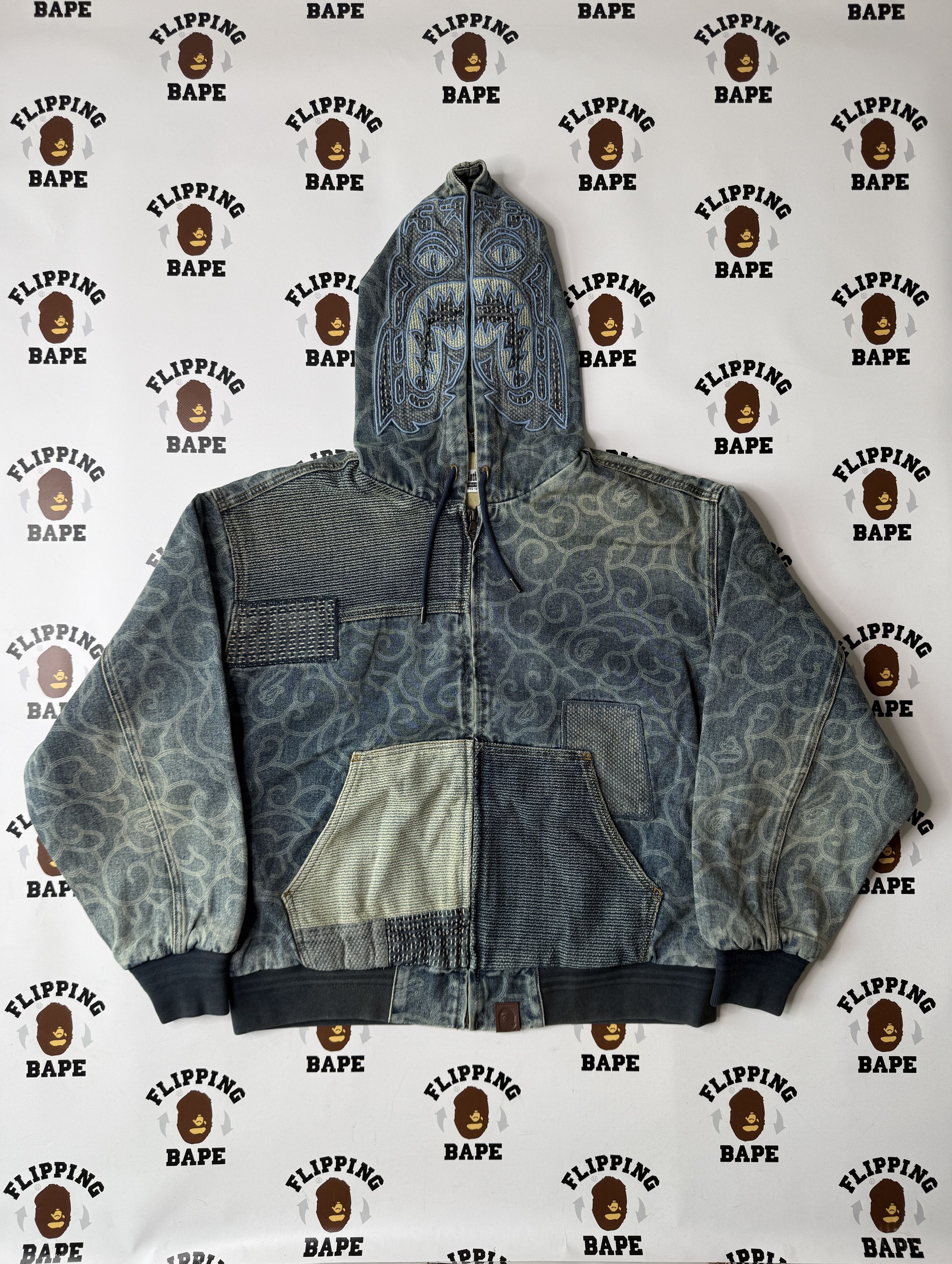 BAPE CLOUD CAMO JACQUARD UPCYCLED ACTIVE JACKET