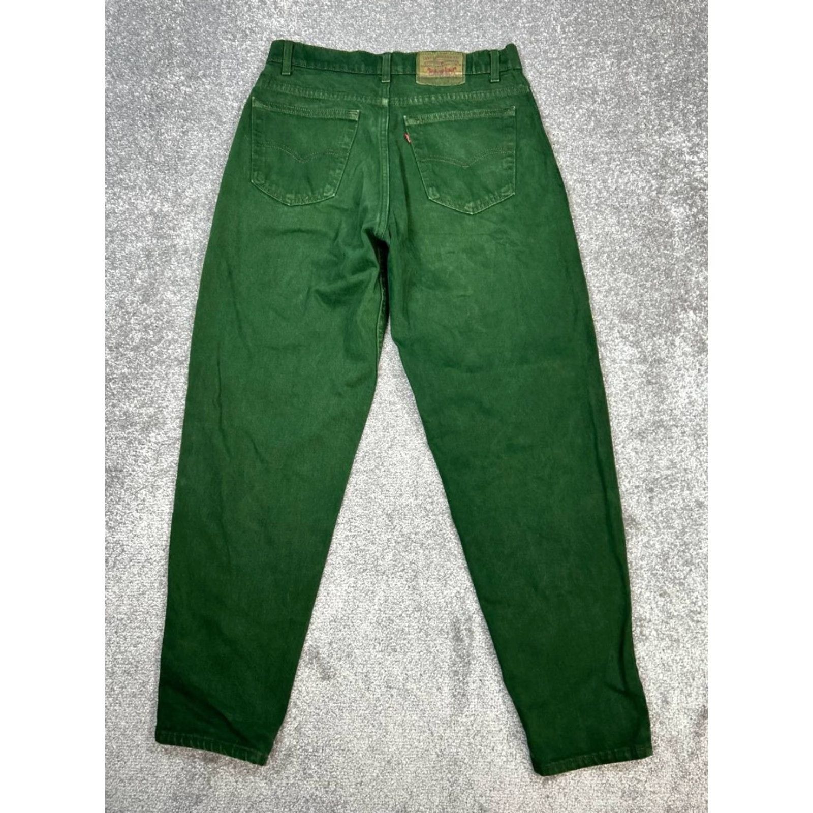 VINTAGE Levis Jeans 32x32 Mens Green Cotton Denim 5-Pocket Button Zipper Regular Straight 32 Inseam USA Made
