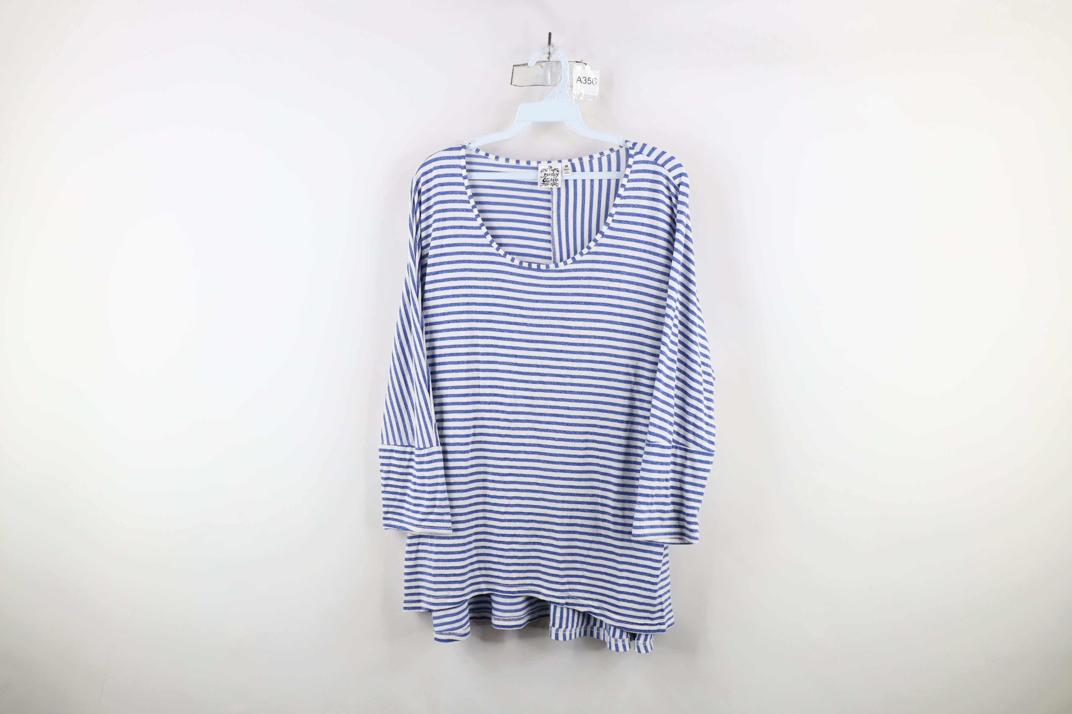 Vintage Vintage Lagenlook Dolman Sleeve Striped Knit T-Shirt Size M / US 6-8 / IT 42-44 - 1 Thumbnail