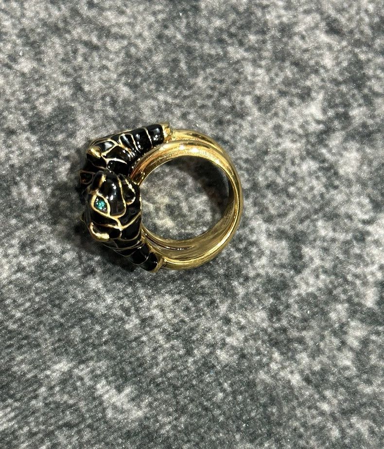 Gucci Gucci Size10 Tiger head green eye ring Size ONE SIZE - 2 Thumbnail
