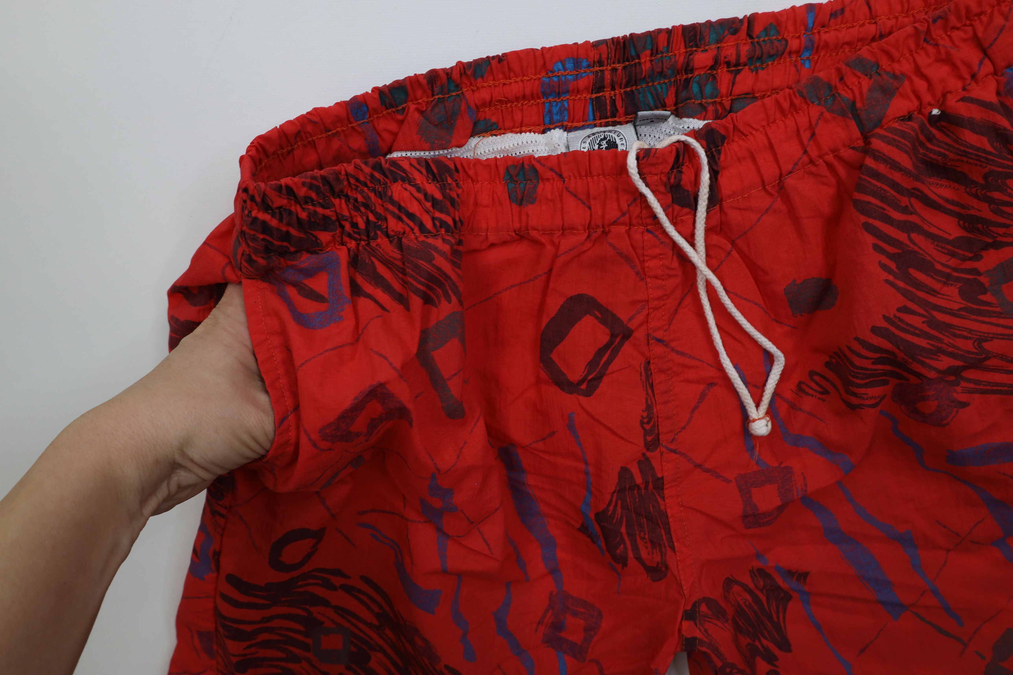 Vintage Vintage 90s Streetwear Lined Surfing Shorts Trunks Red Size US 34 / EU 50 - 5 Thumbnail