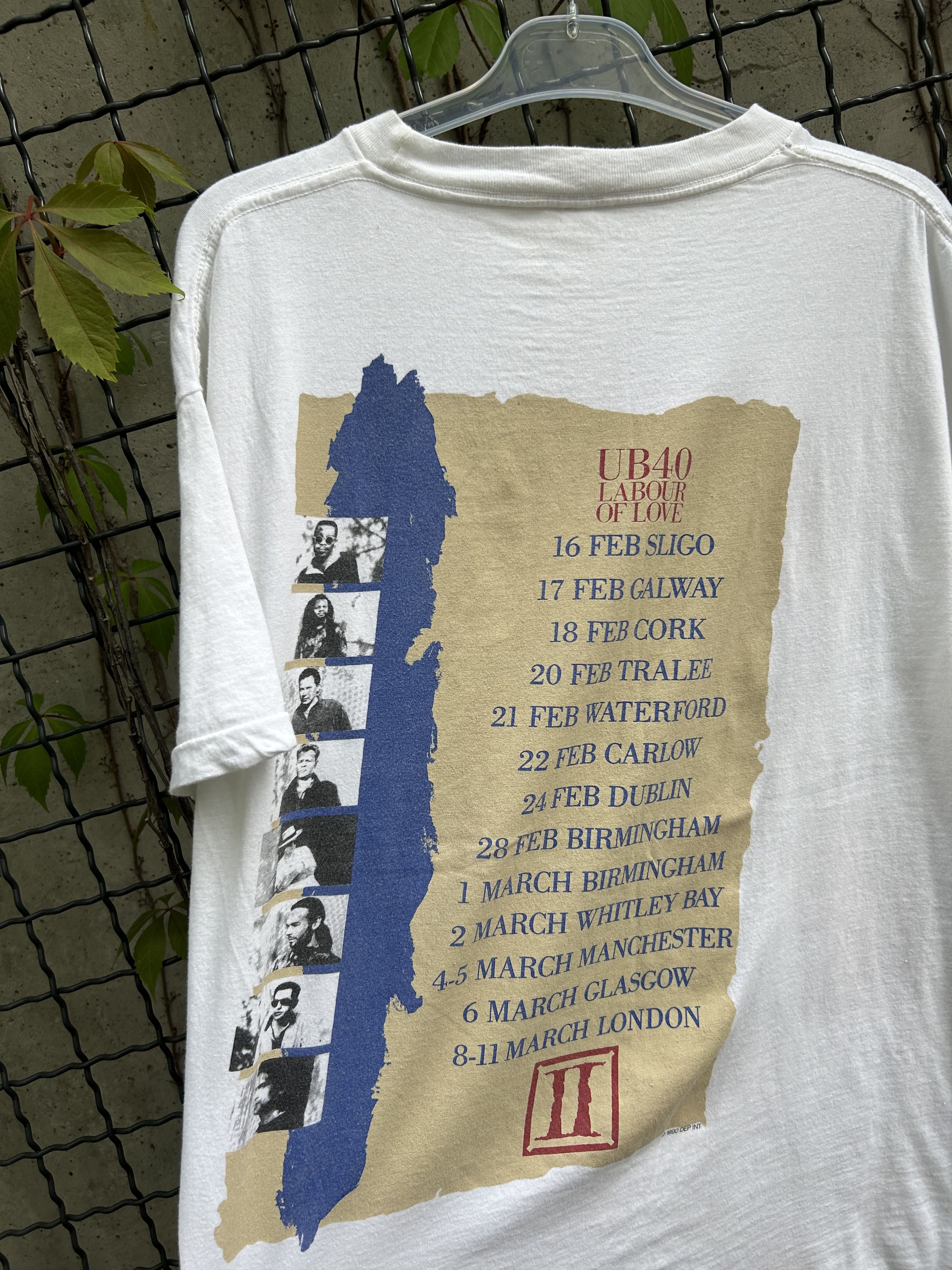 Band Tees × Vintage Vintage 1990 UB40 Labour of Love Rock Band Tour T-shirt Size US L / EU 52-54 / 3 - 10 Thumbnail