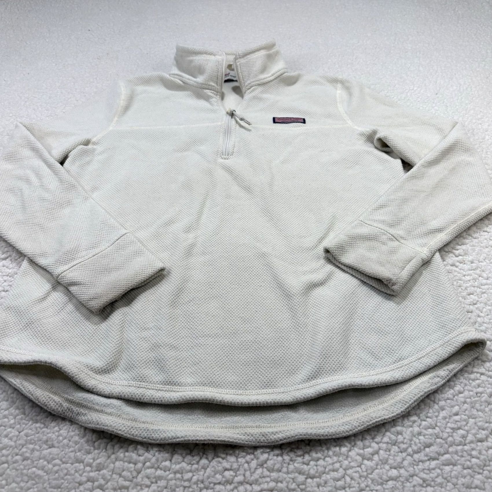 Vineyard Vines Vineyard Vines Sweatshirt Womens Small Quarter Zip White Preppy Beach Coastal Size S / US 4 / IT 40 - 2 Thumbnail