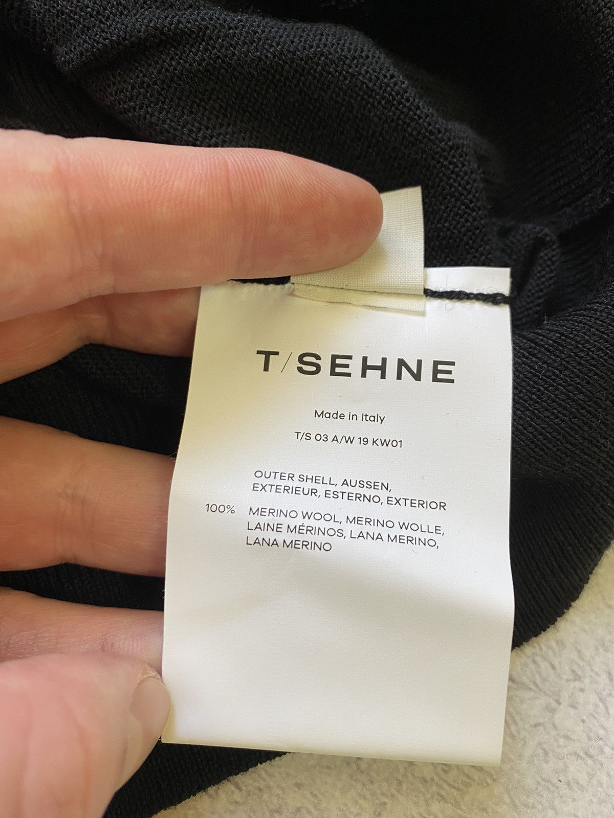 Other T/SEHNE Womens Black Knit Wool Sweater Size 46 Size L / US 10 / IT 46 - 10 Thumbnail