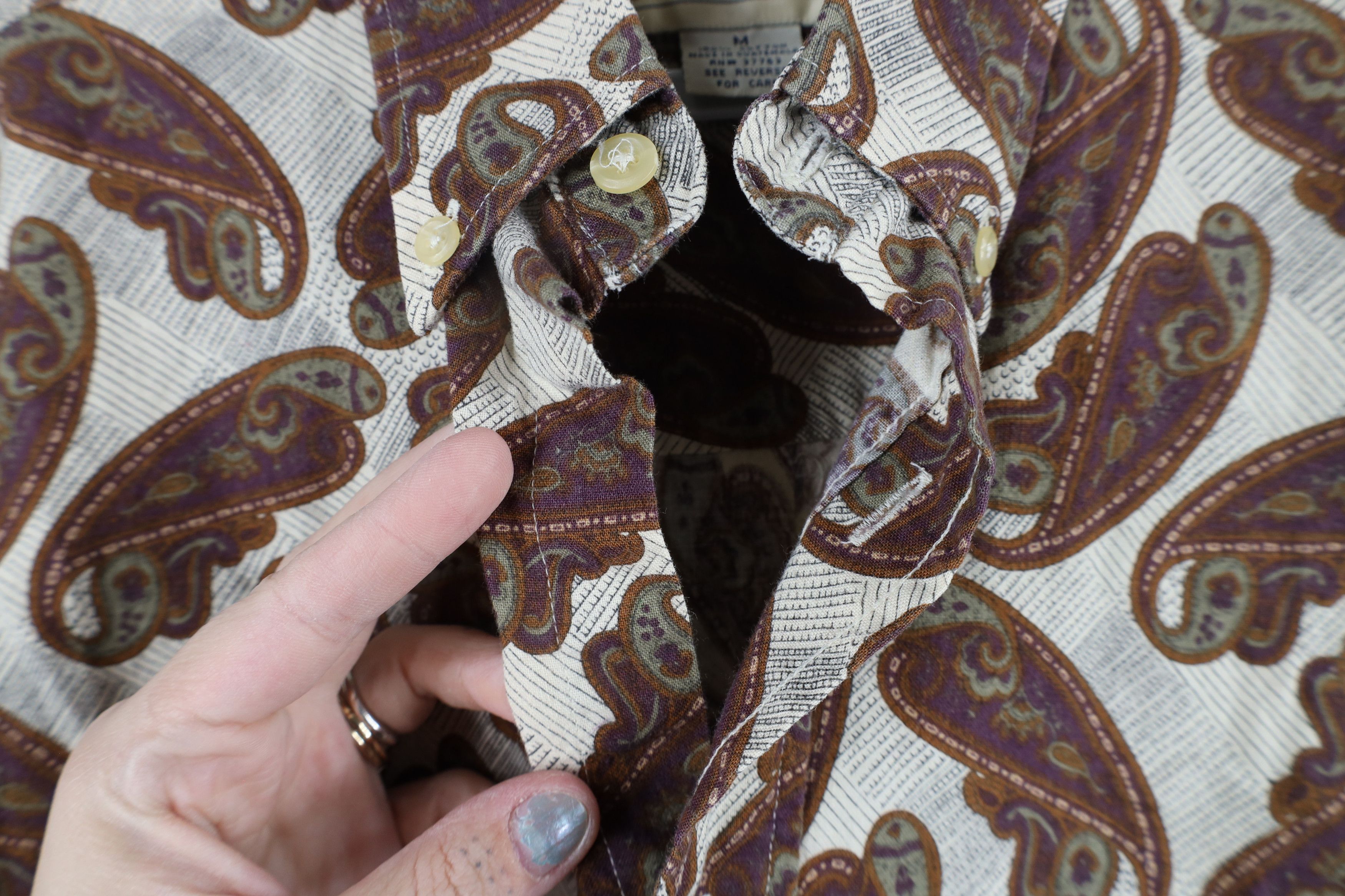Vintage Vintage 90s Streetwear Over Print Collared Button Down Shirt Size US M / EU 48-50 / 2 - 4 Thumbnail