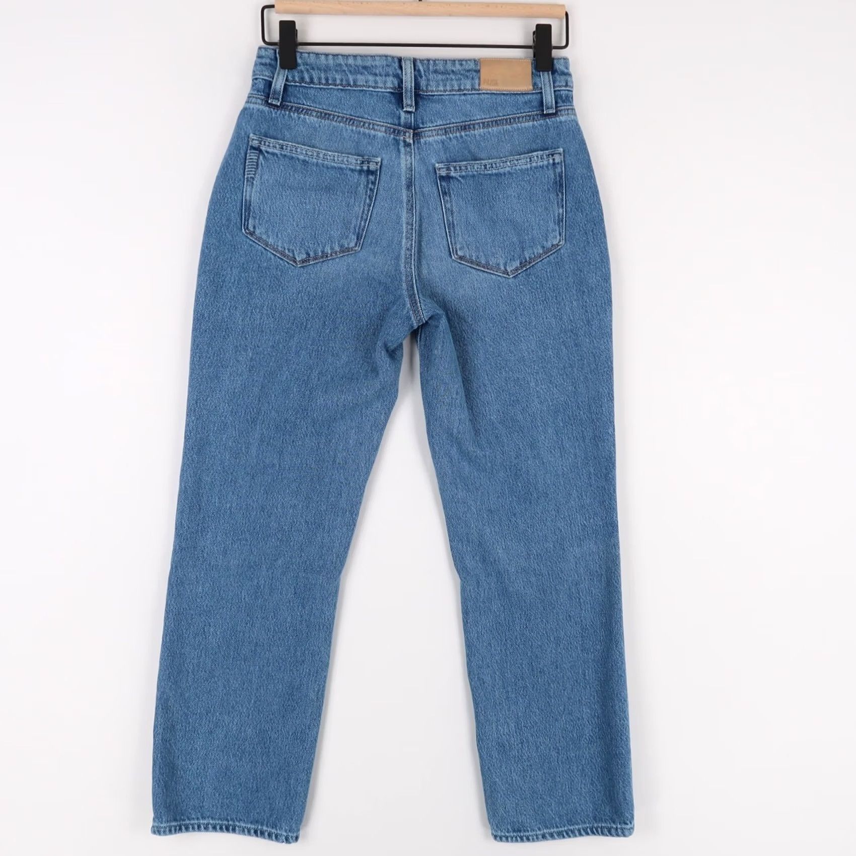 Paige Paige Jeans Womens Blue Straight Leg Button Fly 24 Coastline Size 42" / US 20 - 2 Thumbnail