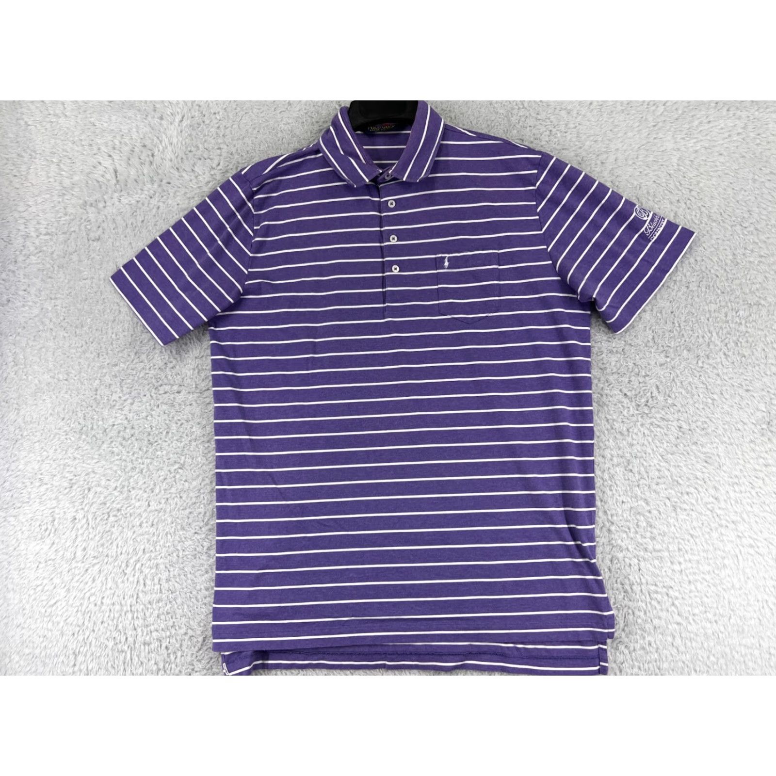 Ralph Lauren Ralph Lauren Polo Shirt Mens Large Purple Polo Shirt Collared Embroidered Logo Golf Sports Knit Cotton Short Sleeve Shirt Size US L / EU 52-54 / 3 - 2 Thumbnail
