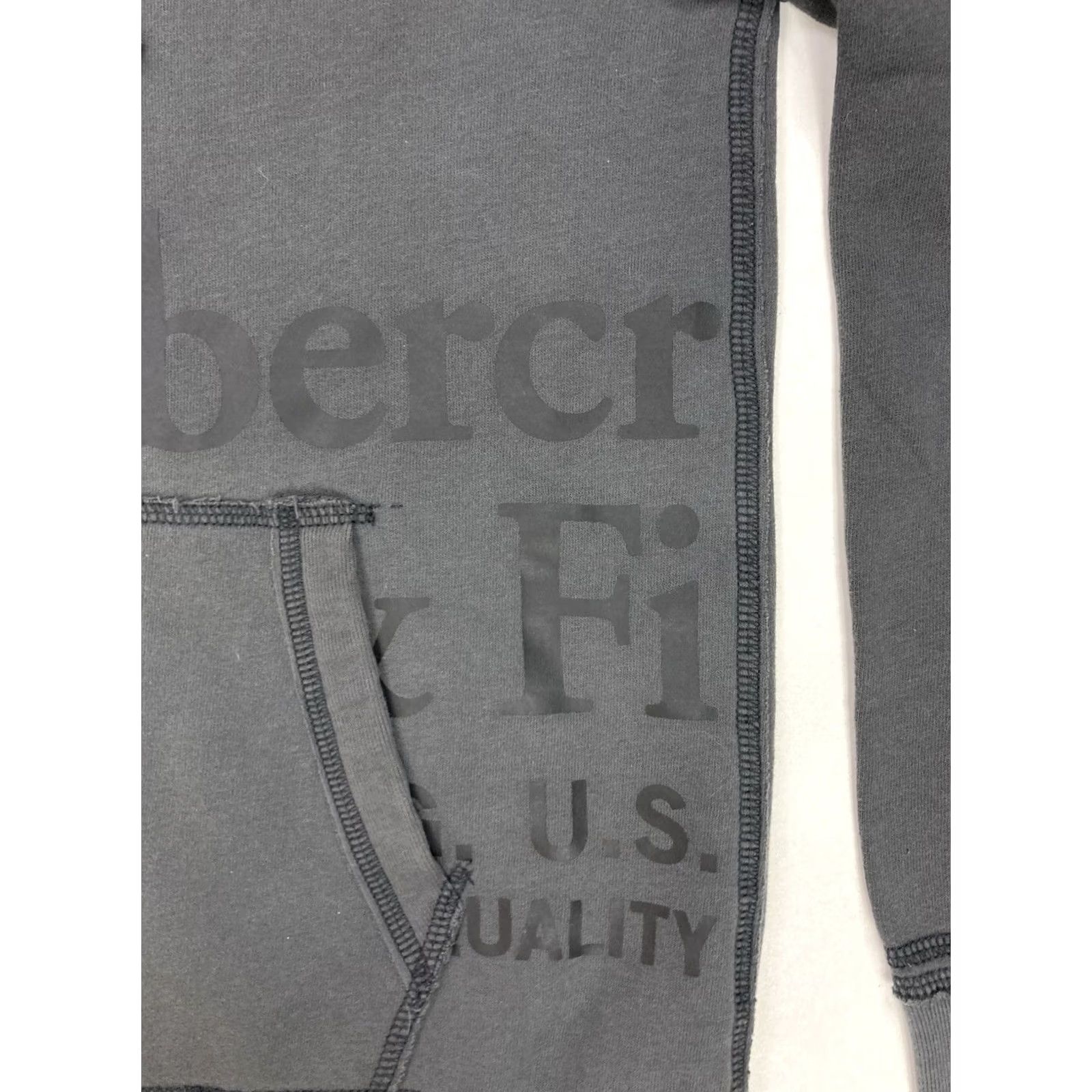 Abercrombie & Fitch VINTAGE Abercrombie & Fitch Pullover Hoodie Women XS Gray Size XS / US 0-2 / IT 36-38 - 2 Thumbnail