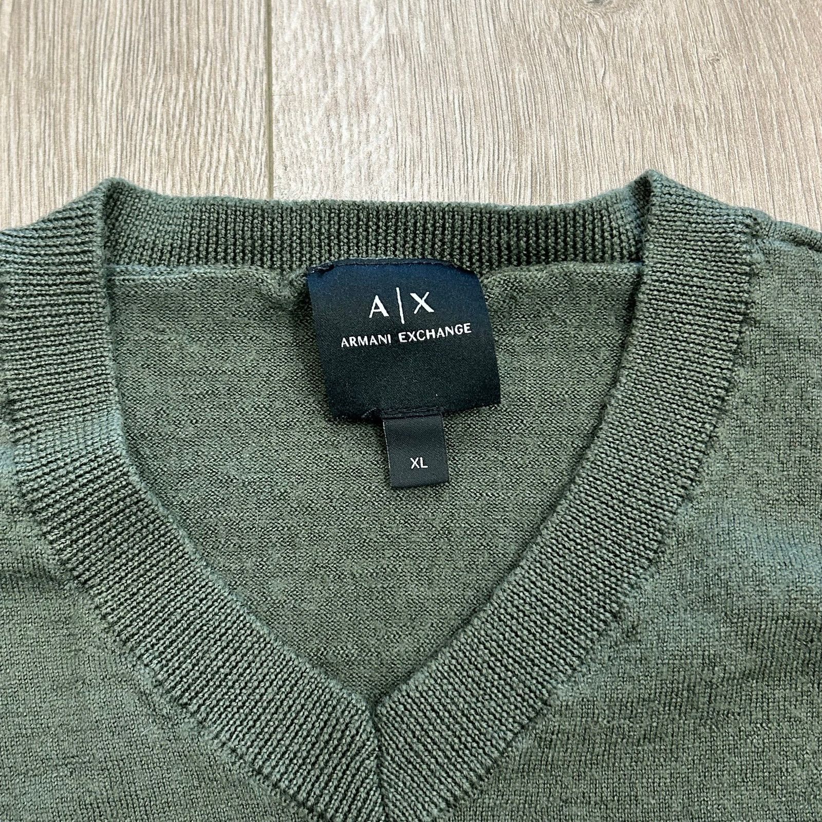 Armani Exchange Armani Exchange V-neck knit sweater Green Size Youth XL B19 Size US XL / EU 56 / 4 - 3 Thumbnail