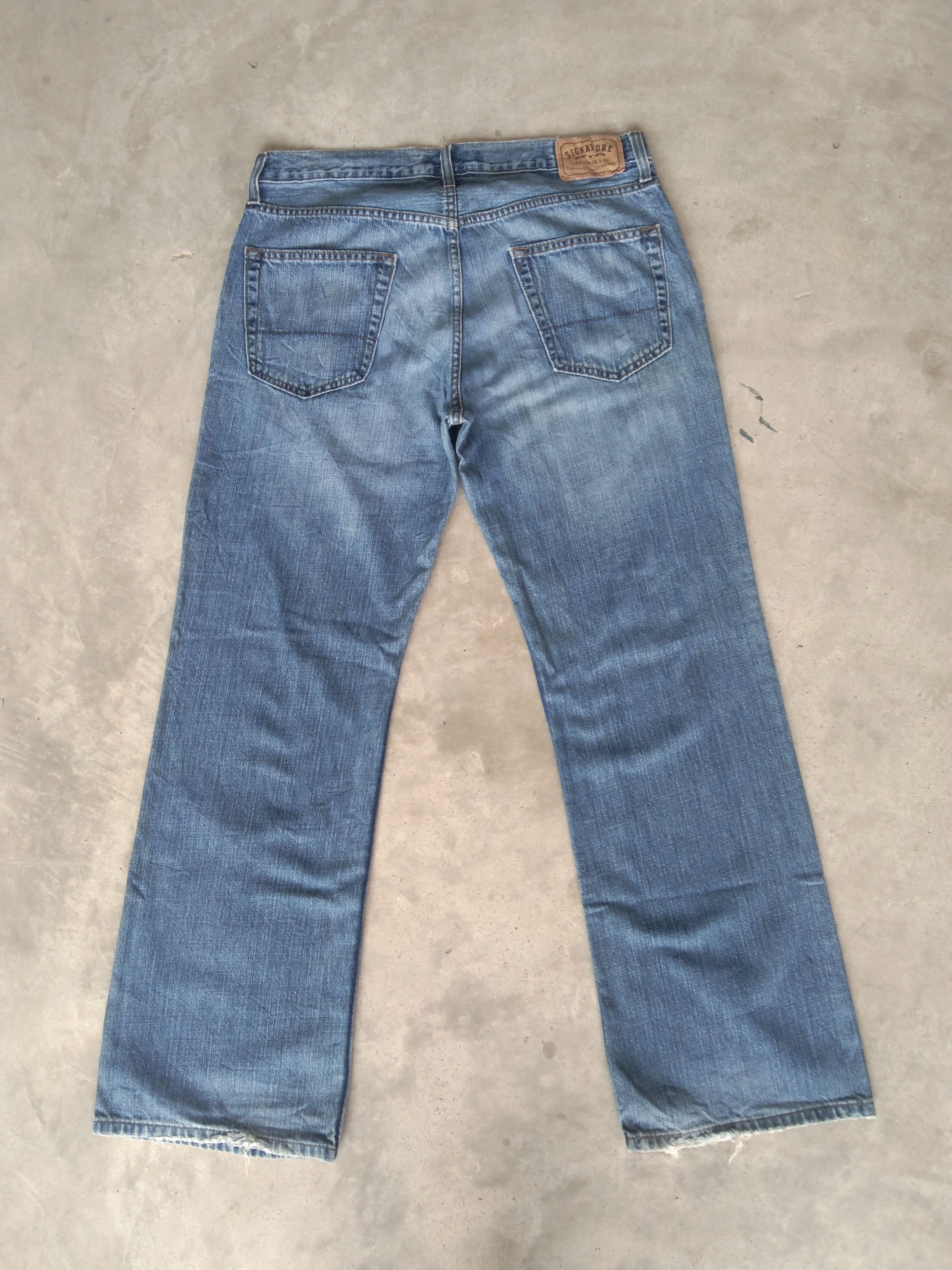 Levi's Vintage Levi's Signature Boot Cut Distressed Jeans 34x33 Size US 34 / EU 50 - 2 Thumbnail