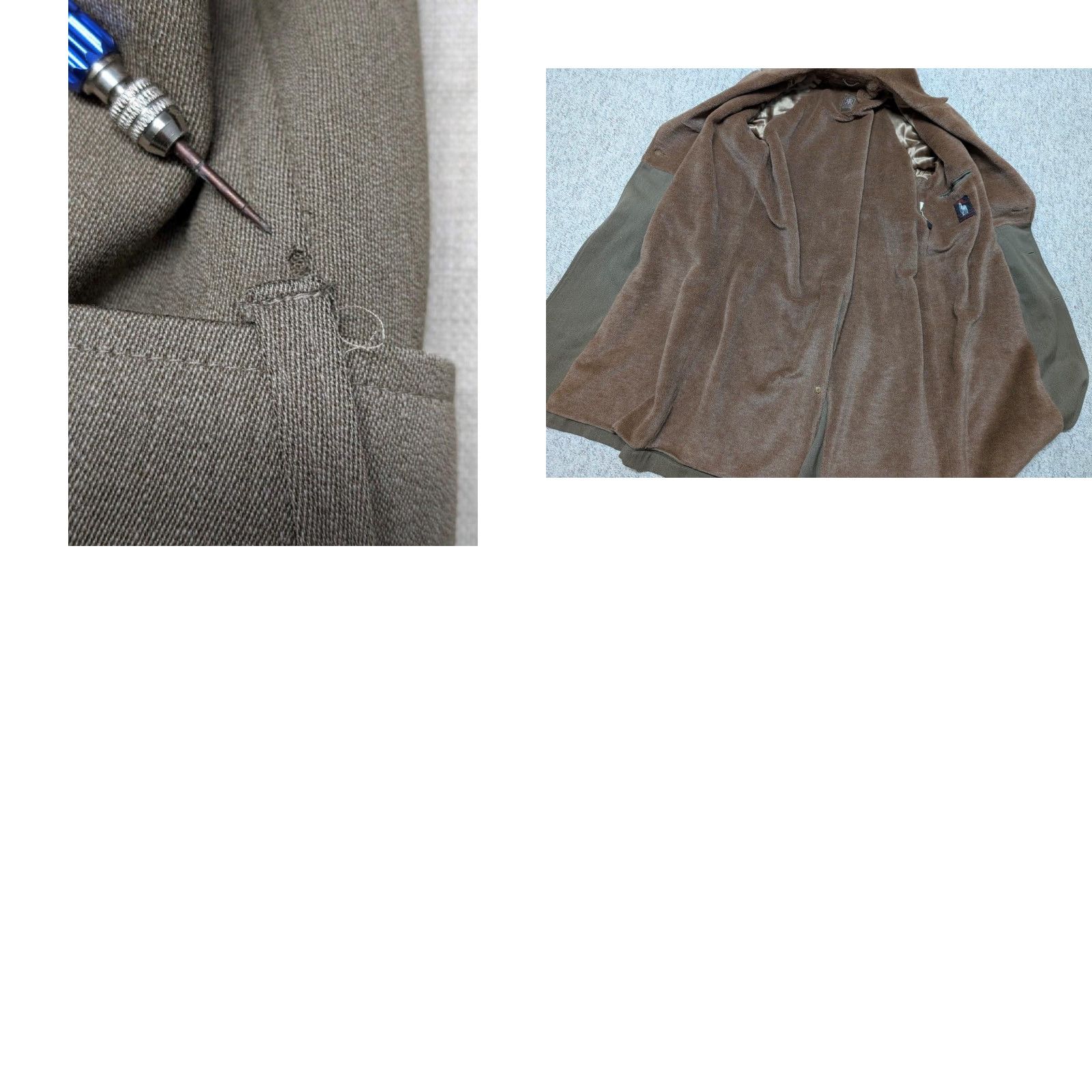 Roots VINTAGE ENGLAND made ALPACA PILE double breasted overcoat Size US XXL / EU 58 / 5 - 11 Thumbnail