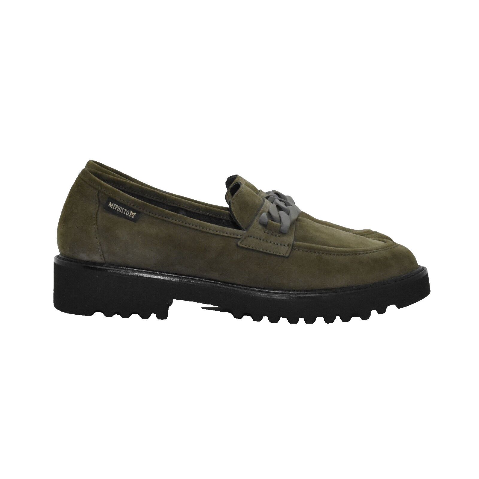 Mephisto MEPHISTO Salka Loden Suede Chain Strap Lug Loafers 6.5 $369 Size US 6.5 / IT 36.5 - 2 Thumbnail