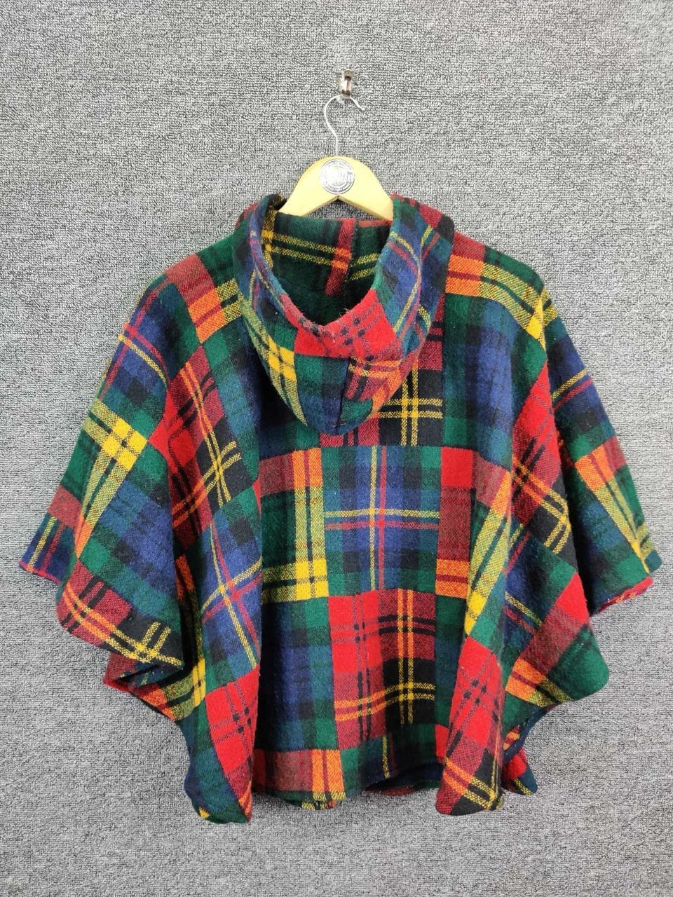 Johnson Woolen Mills Johnson Woolen Mills Checkered Wool Poncho Size US S / EU 44-46 / 1 - 6 Thumbnail