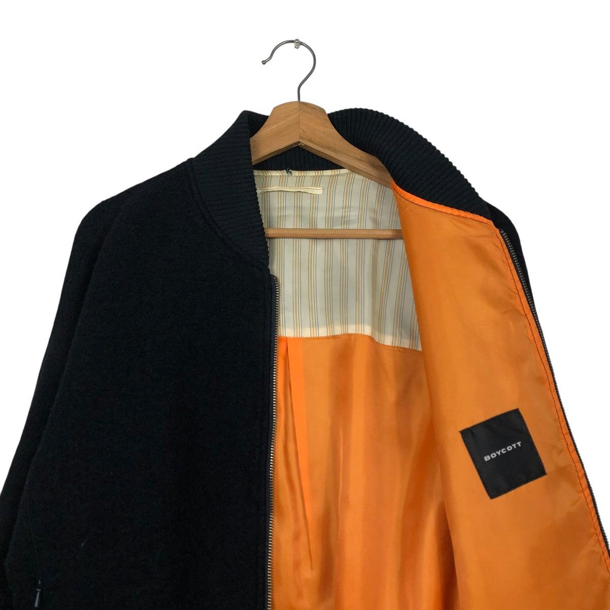 Japanese Brand 🔥VINTAGE WOOL BOMBER JACKET BOYCOTT ISSEY MIYAKE Size US M / EU 48-50 / 2 - 14 Thumbnail