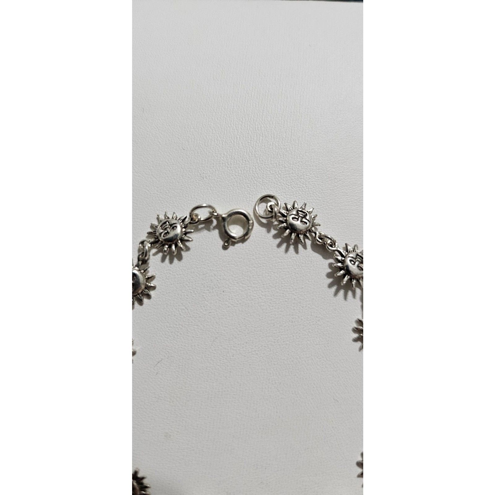 Other Smiling Sun Face Silver 925 Bracelet Size ONE SIZE - 2 Thumbnail