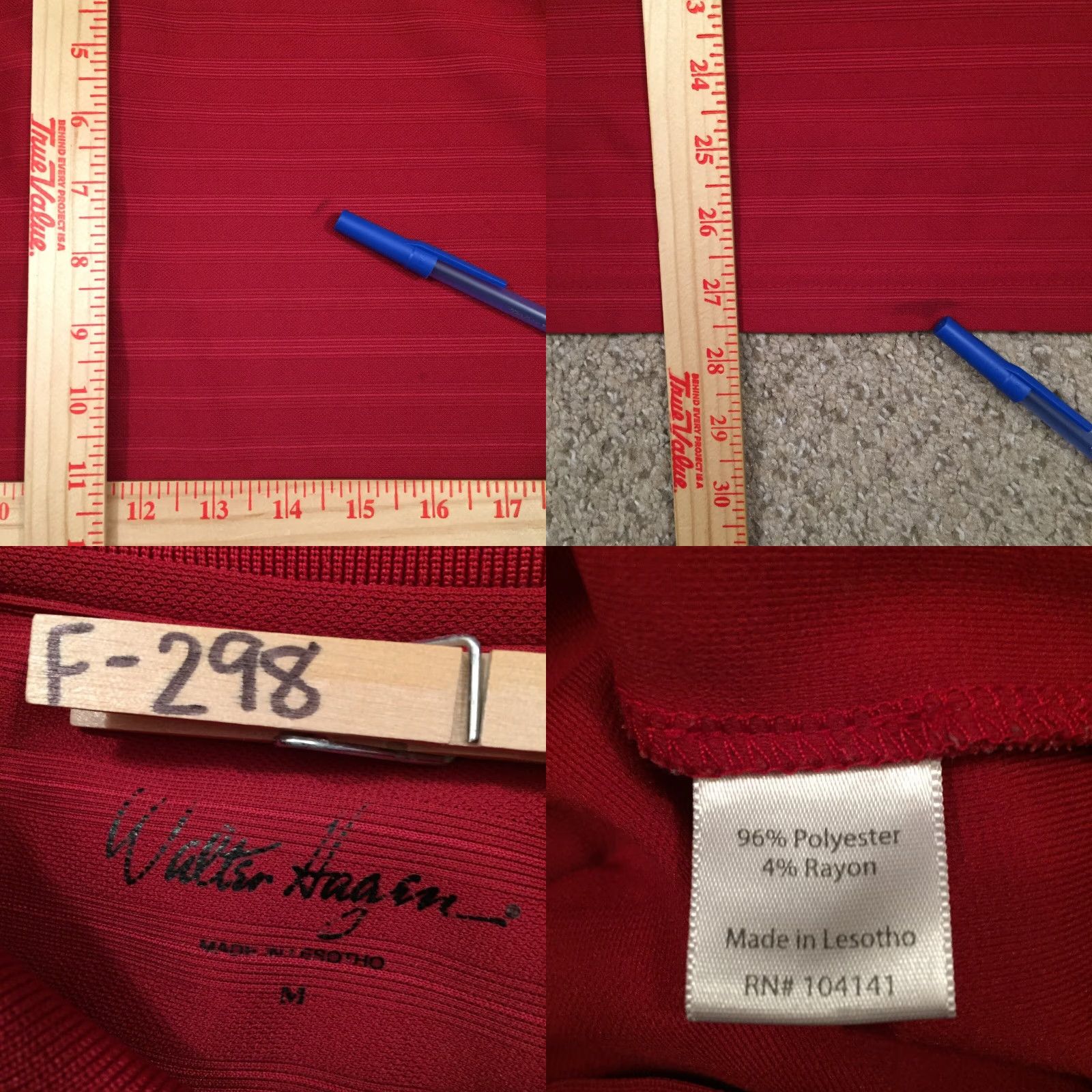 Vintage Walter Hagen Polo Shirt Mens M Red Short Sleeve Striped Polo Size US M / EU 48-50 / 2 - 8 Thumbnail