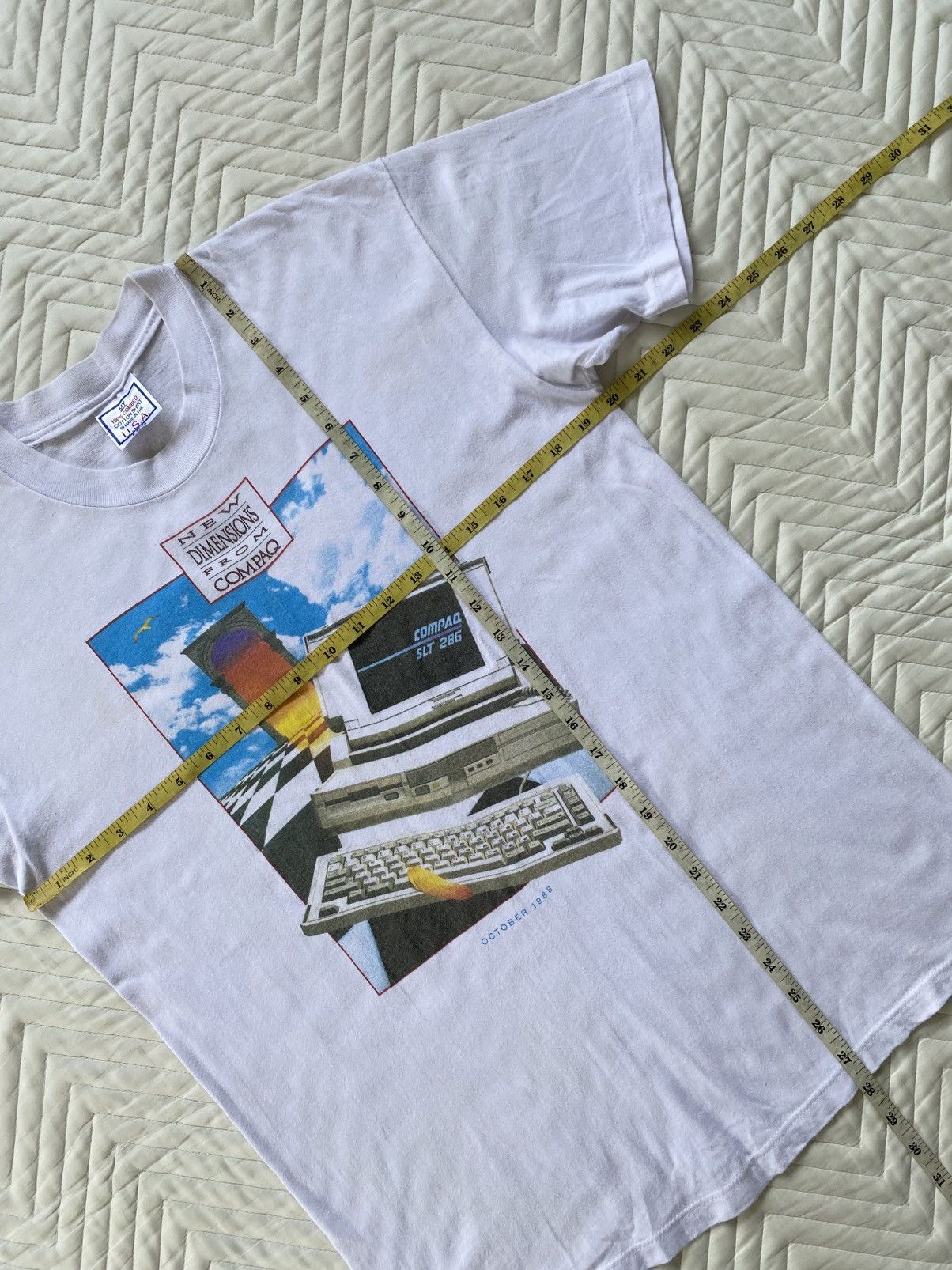 Vintage Vintage 80s Compaq “New Dimensions” Promo Tee Size US M / EU 48-50 / 2 - 8 Thumbnail