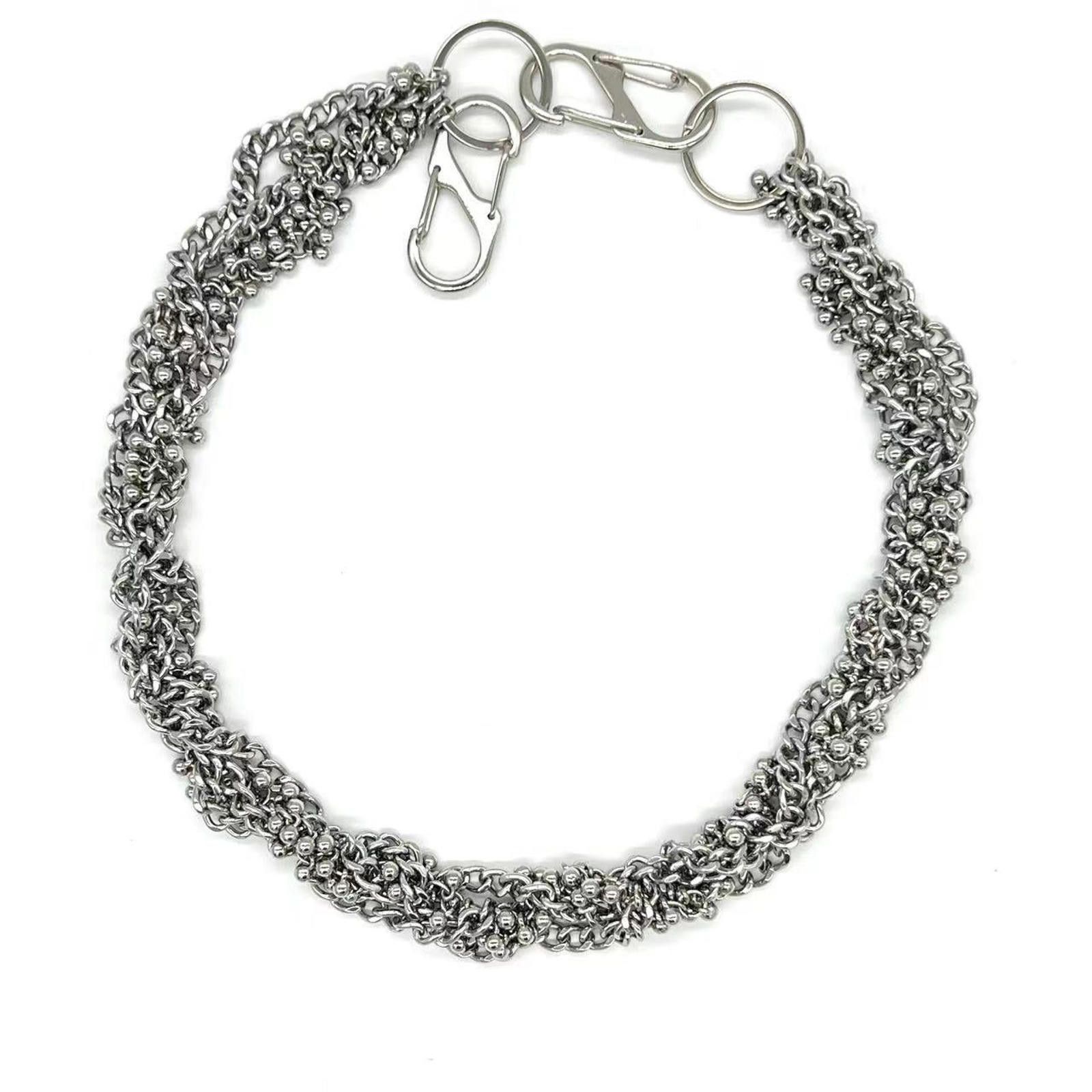 Jewelry Silver Twisted Wallet Chain, Men's Accessory Chain Size ONE SIZE - 3 Thumbnail