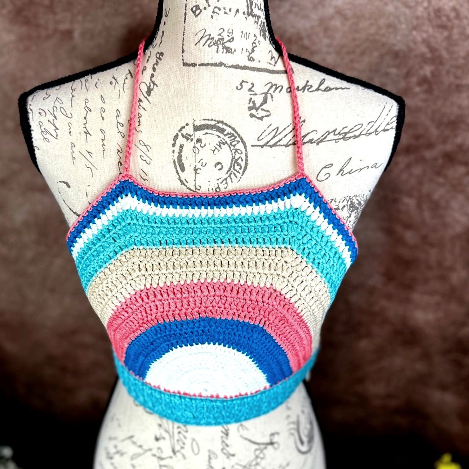 Other Olivaceous Rainbow Crochet Crop Top Multi size M Size M / US 6-8 / IT 42-44 - 9 Thumbnail