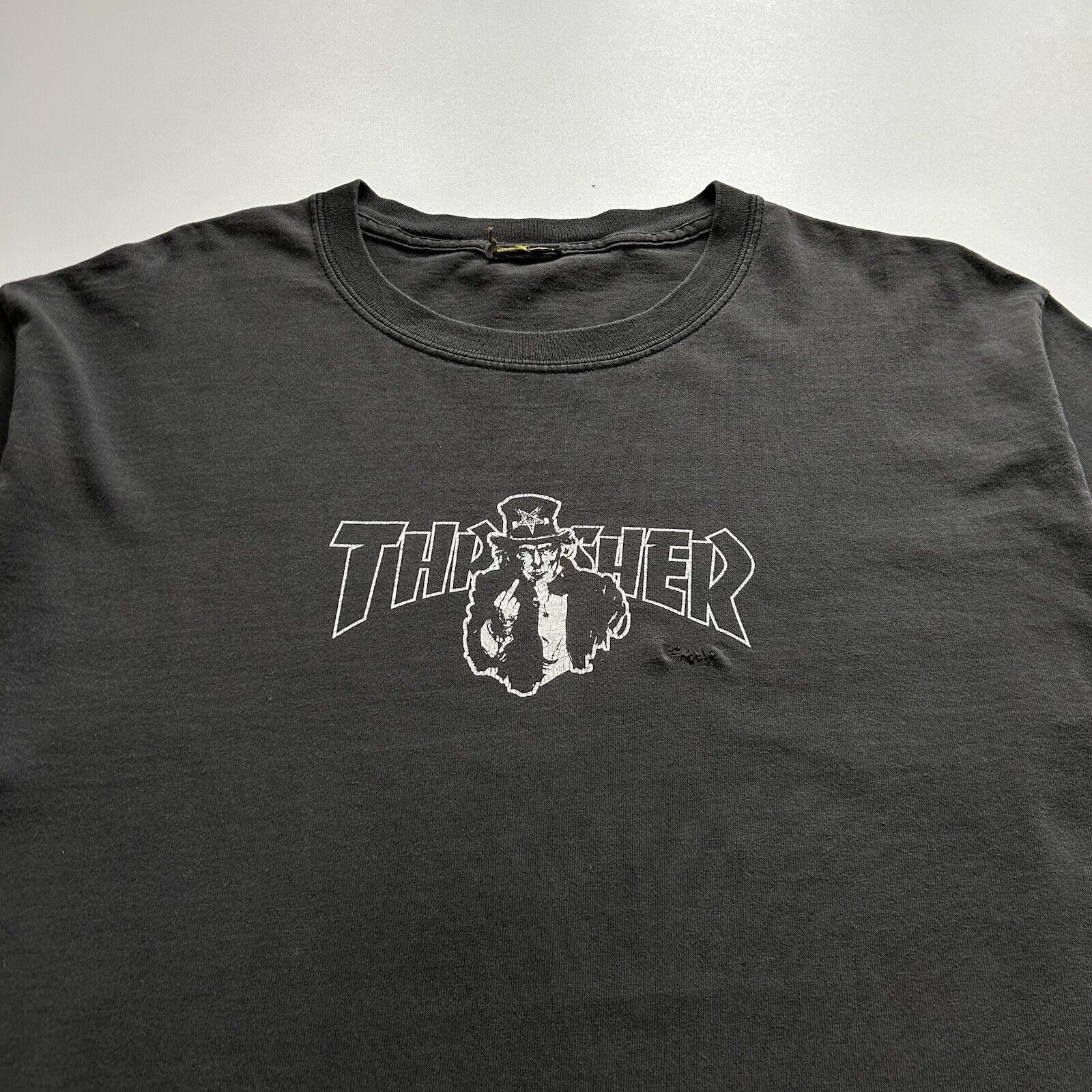 Vintage Thrasher Skateboard Magazine Uncle Sam T Shirt XL