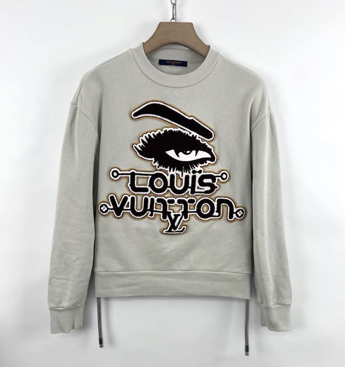 Louis Vuitton Gray Embroidered Long Sleeve Sweatshirt XS Size US XS / EU 42 / 0 - 1 Thumbnail