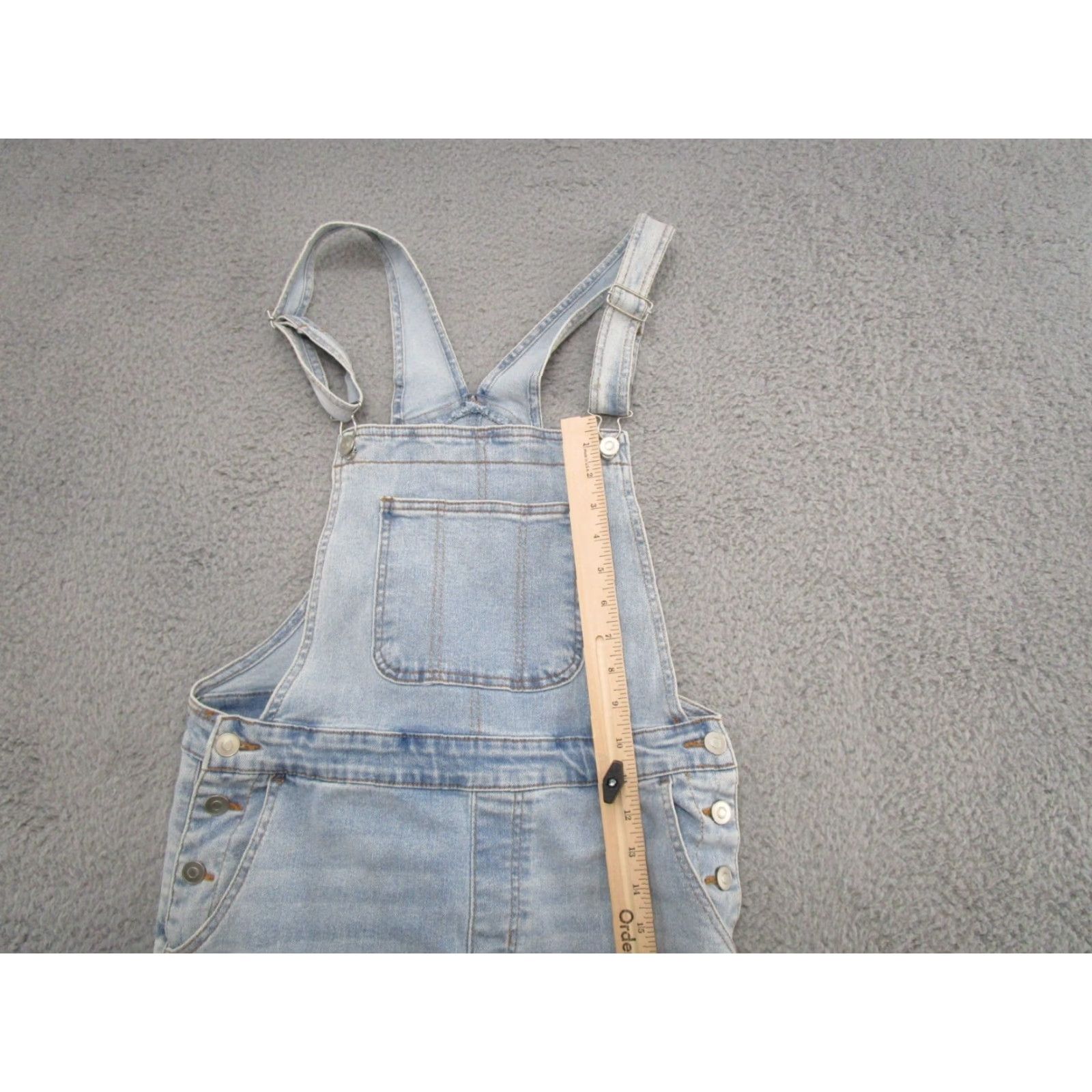 Vintage No Boundaries Denim Overalls Jumper Romper Juniors Medium 7-9 Shorts Shortalls Jeans Grunge 2000s NOBO Womens Boys Girls Size M / US 6-8 / IT 42-44 - 6 Thumbnail