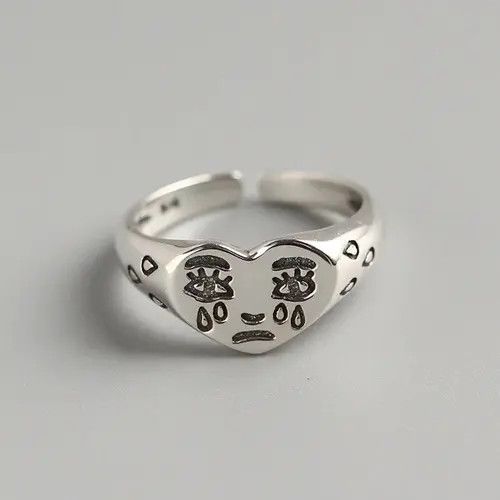 Jewelry × Vintage Crying heart ring Size ONE SIZE - 1 Thumbnail