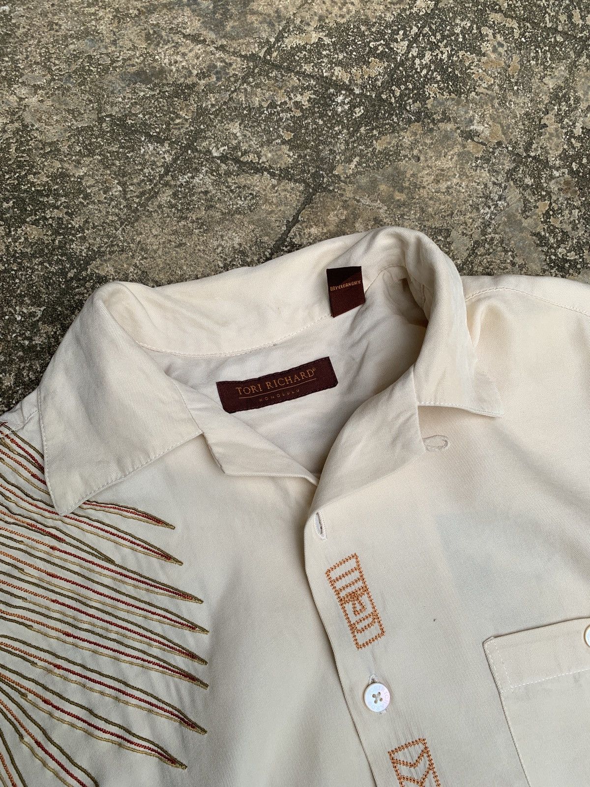 Tori Richard × Vintage 2000s Tori Richard Honolulu Embroidery Hawaiian Collar Shirt Size US M / EU 48-50 / 2 - 8 Thumbnail