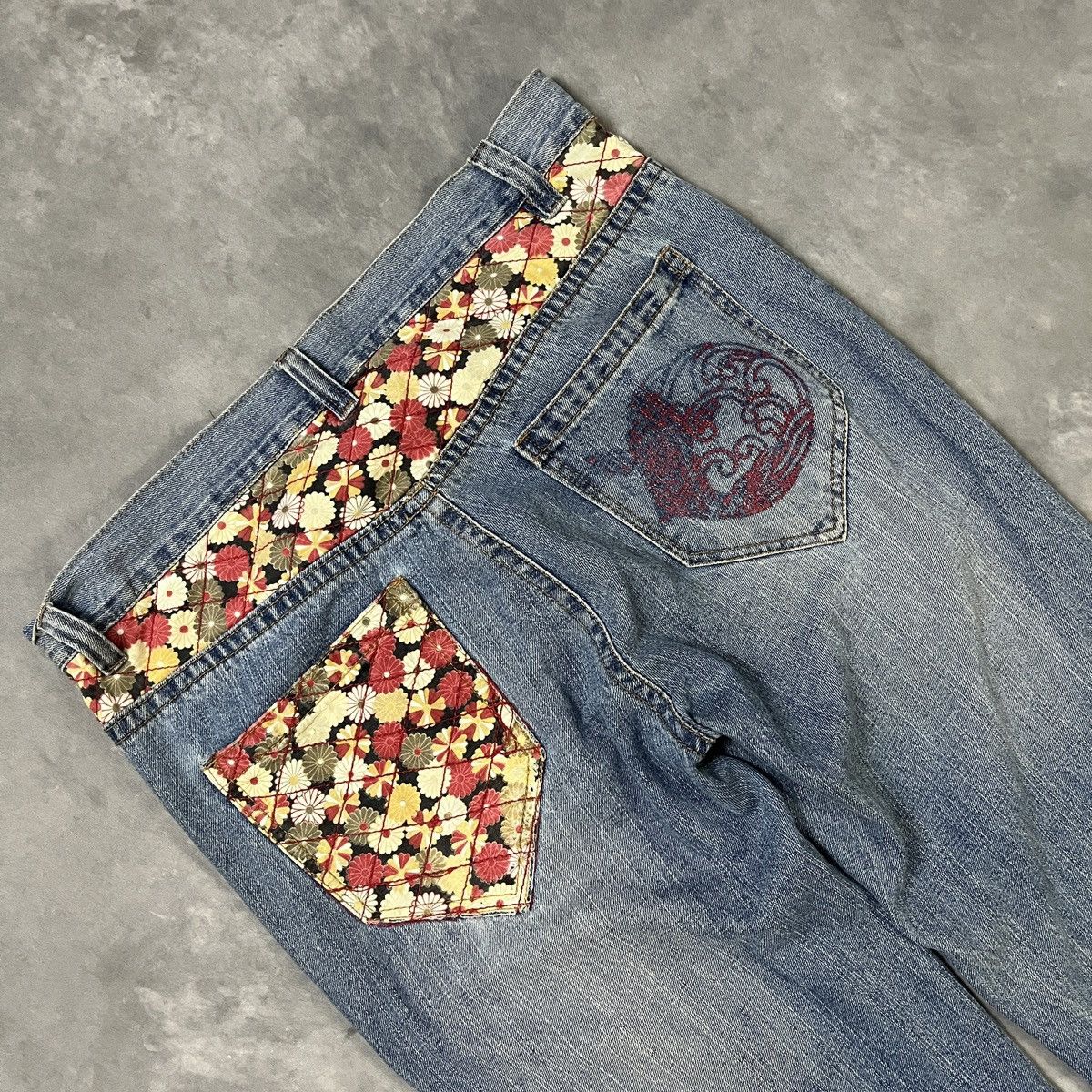 Japanese Brand Rare Japanese Art Denim – Sakura Blossom Embroidery Size US 34 / EU 50 - 13 Thumbnail