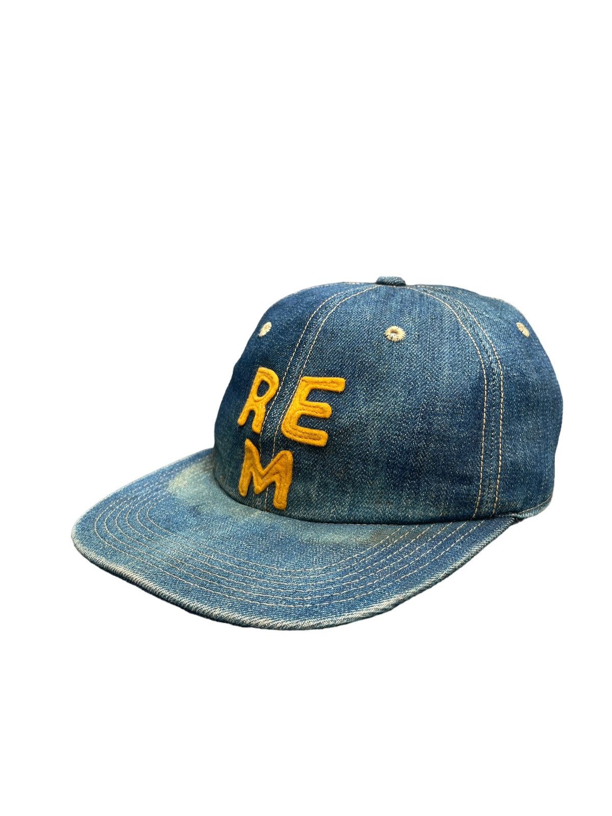 If Six Was Nine × Japanese Brand × Vintage Reminiscence REM Denim Cap Size ONE SIZE - 2 Thumbnail