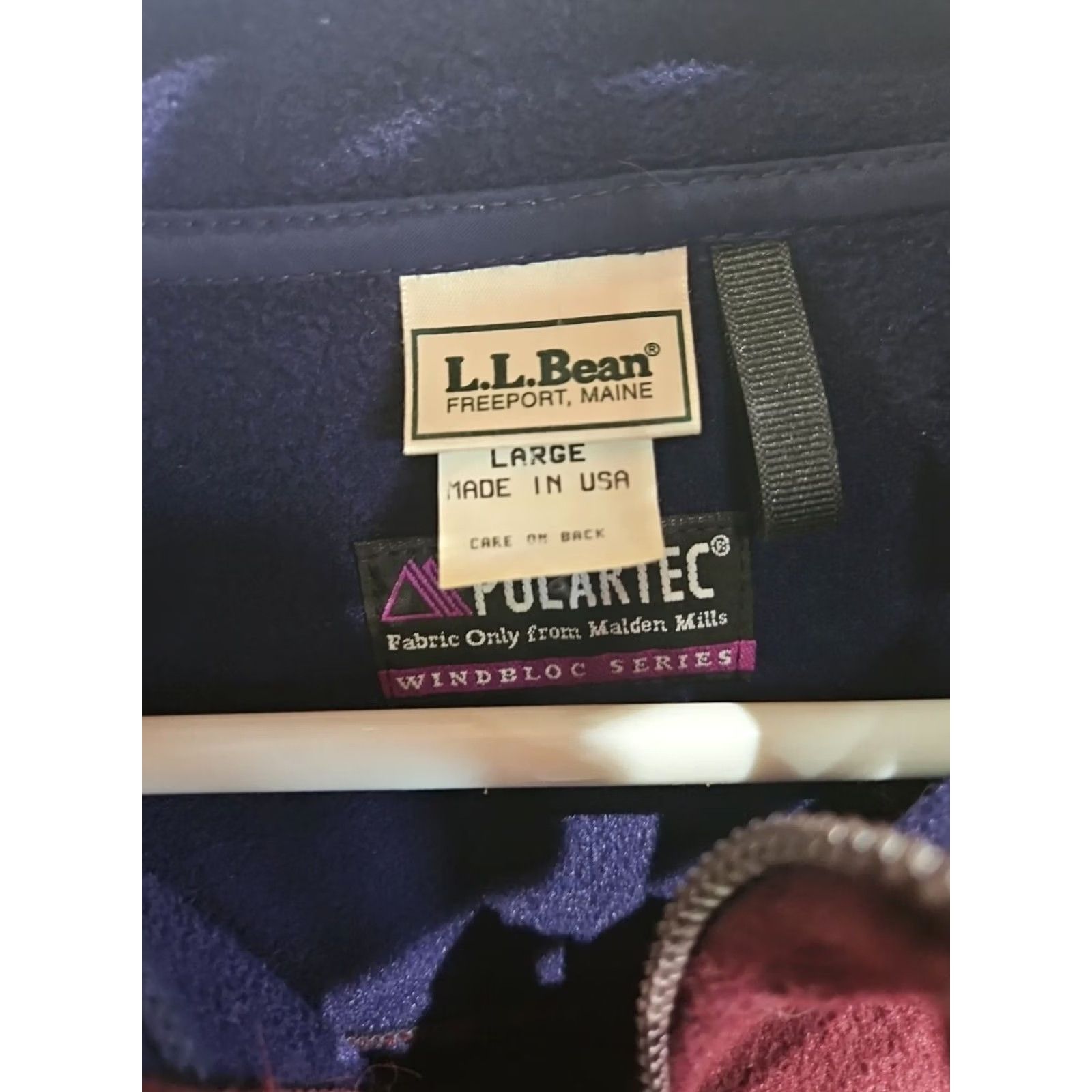 Vintage VINTAGE LL Bean Polartec Purple Windbloc Fleece Jacket USA Made Mens Large Jacket Size US L / EU 52-54 / 3 - 2 Thumbnail