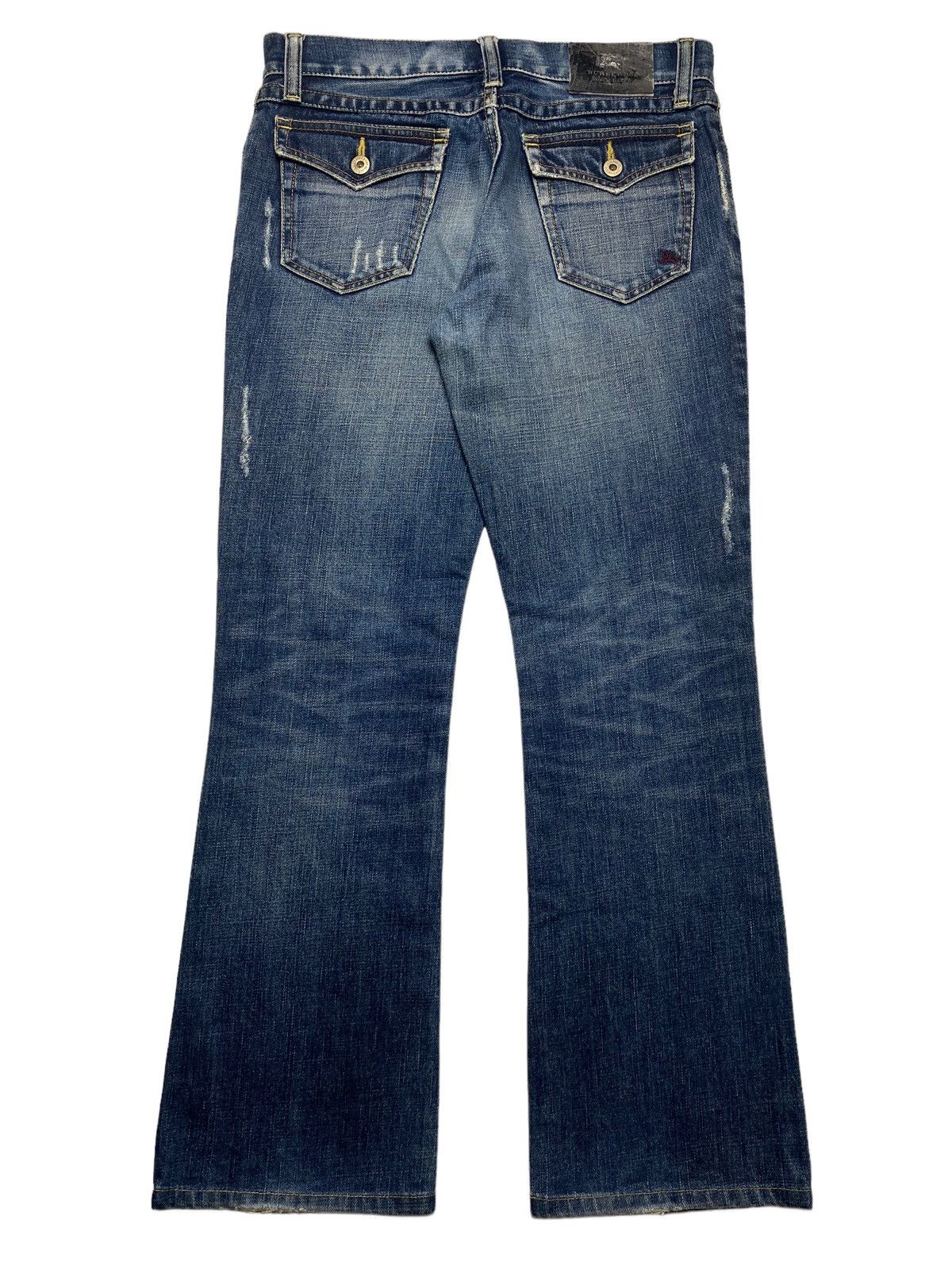 Burberry 2000s Burberry - Flared Distressed Denim Size US 30 / EU 46 - 2 Thumbnail