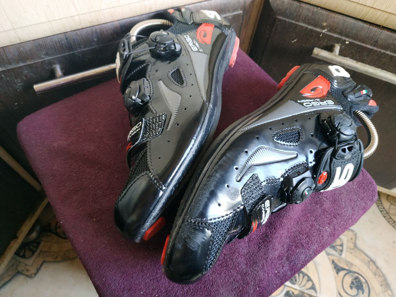 Sidi Sidi Ergo 5 Carbon Road Cycling Shoes Black - EU 44 / US 10 Size US 11 / EU 44 - 24 Thumbnail