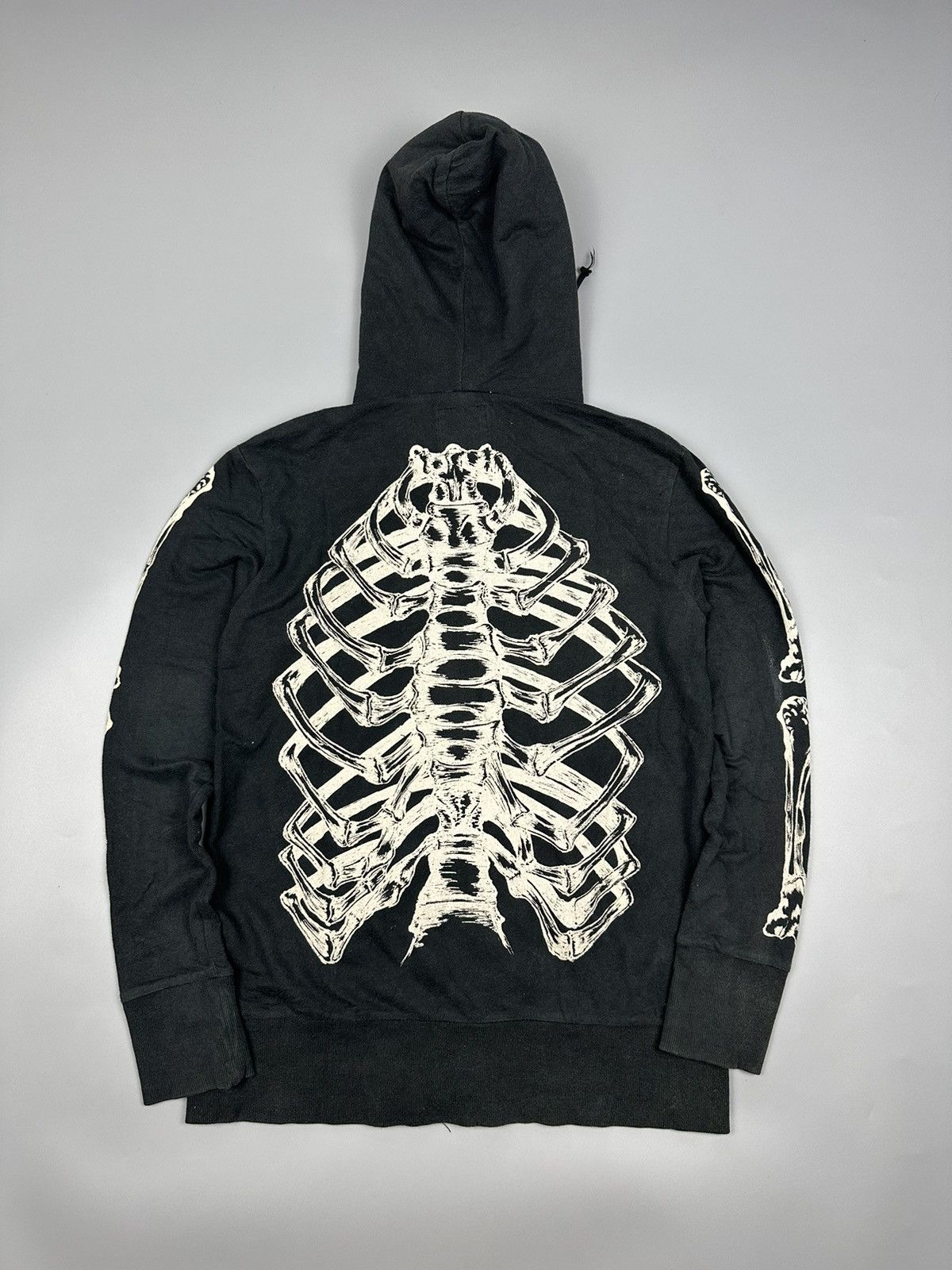 If Six Was Nine × Japanese Brand Japanese Glad News Skeleton Full Zipper Hoodies Size US M / EU 48-50 / 2 - 2 Thumbnail