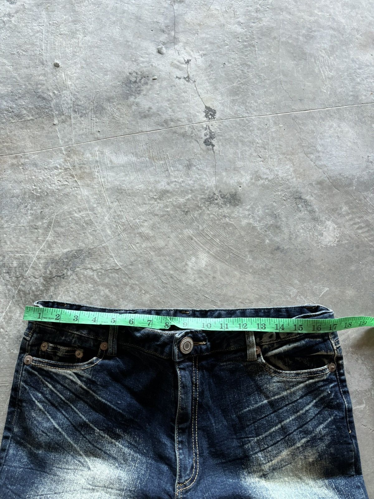 If Six Was Nine SU PU RE flare japanese jeans sick faded whiskered goth punk Size US 34 / EU 50 - 13 Thumbnail