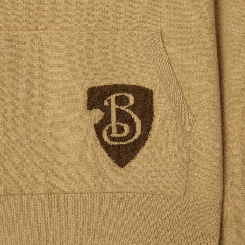 Burberry o1w1db10326 B Shield Wool Blend Hoodie in Sand Size US S / EU 44-46 / 1 - 5 Thumbnail