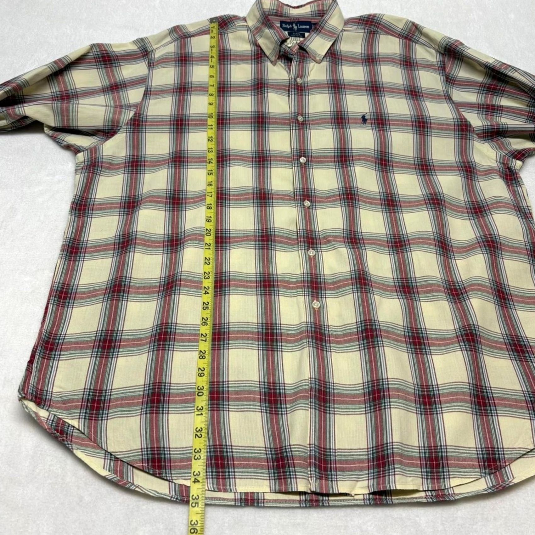 Ralph Lauren VINTAGE Polo Ralph Lauren Shirt Cream Red Plaid Long Sleeve Button-Down XXL Womens Men? Size US XXL / EU 58 / 5 - 8 Thumbnail