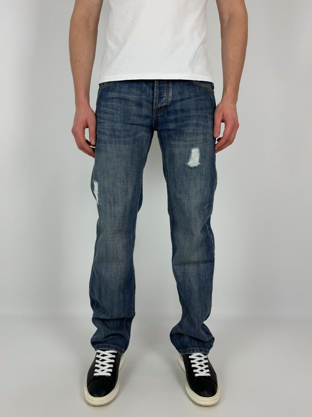 Diesel Y2K Vintage Diesel Cardiel Ripped Blue Jeans Made in Italy Size US 32 / EU 48 - 1 Thumbnail