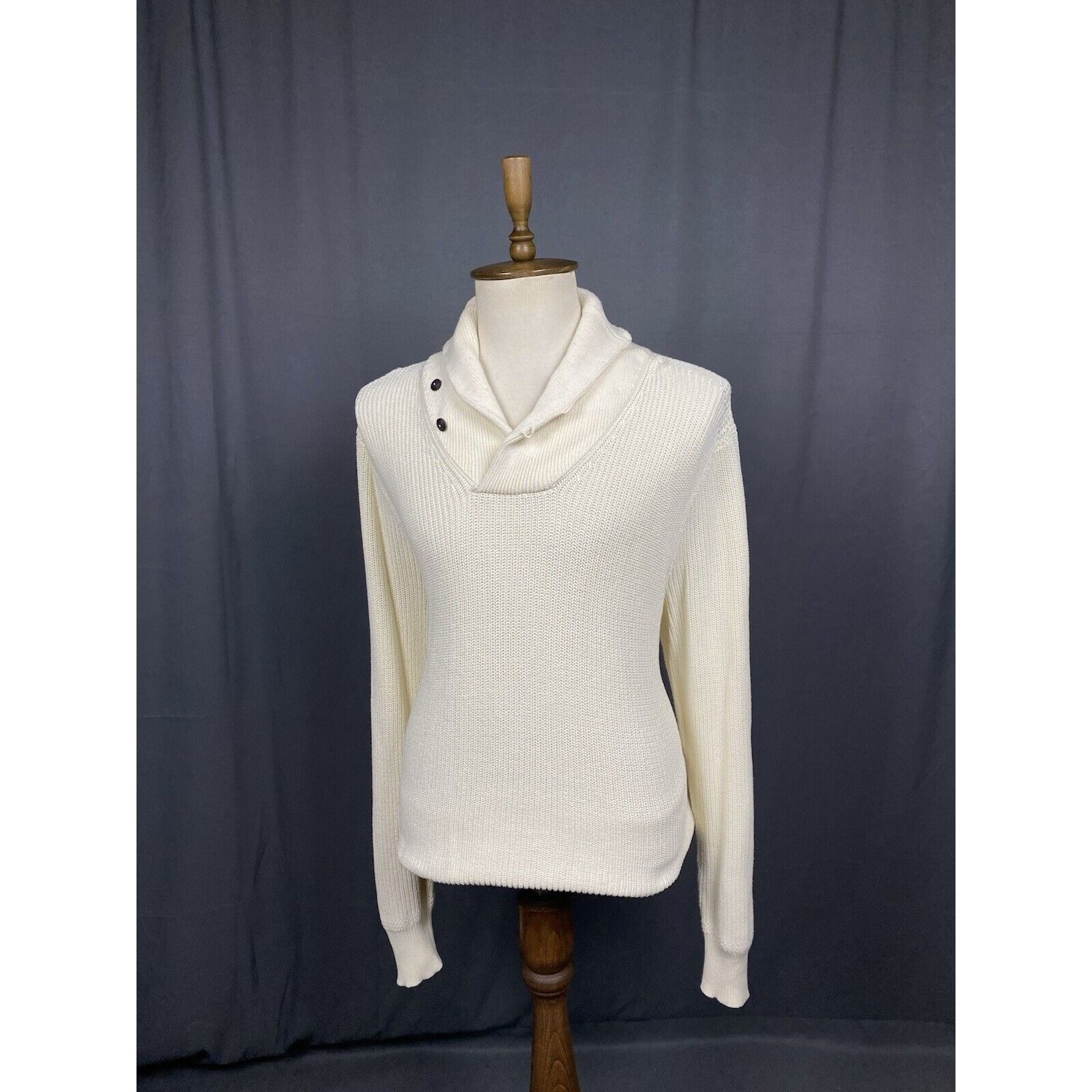 Polo Ralph Lauren Polo Ralph Lauren VTG Men's Beige Heavy Knitted Sweater Size Size US L / EU 52-54 / 3 - 4 Thumbnail