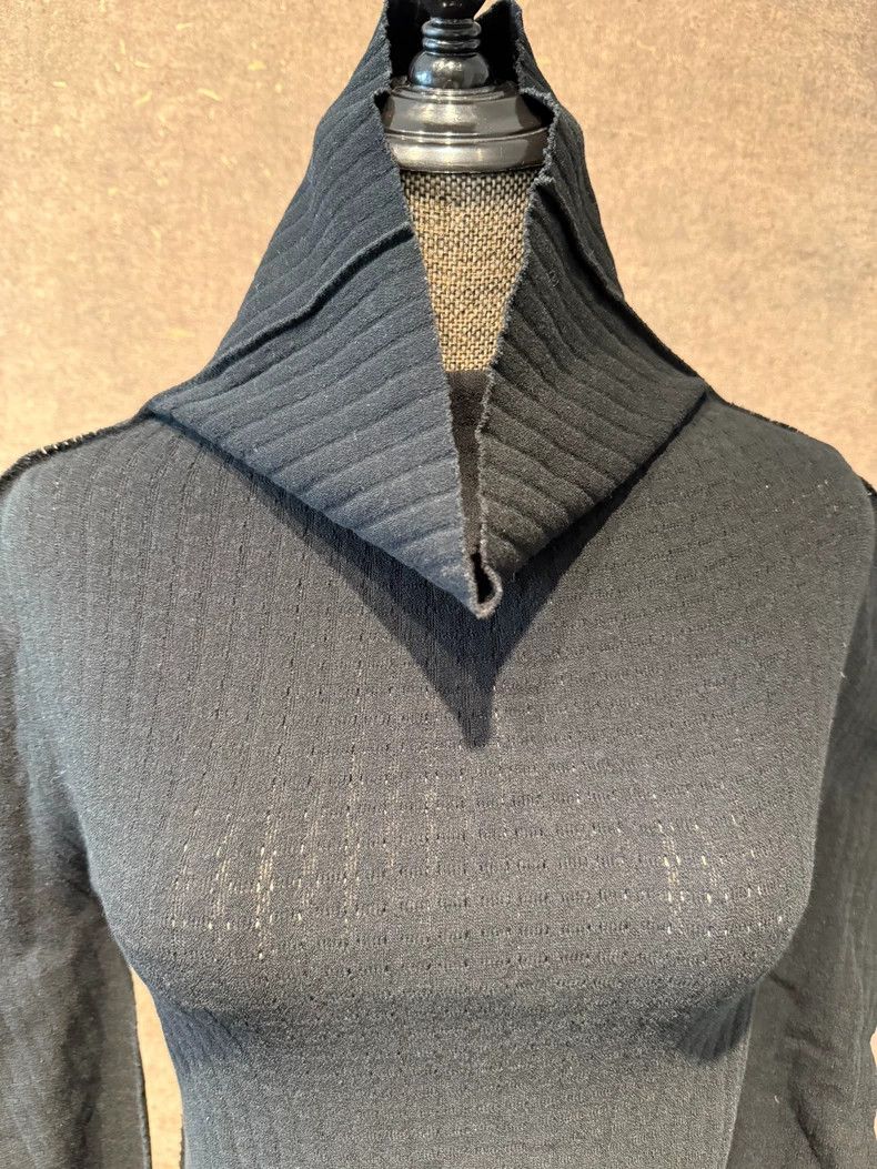 Issey Miyake issey miyake size:2 Black long-sleeved knitted sweater Size XXS / US 00 / IT 34 - 4 Thumbnail