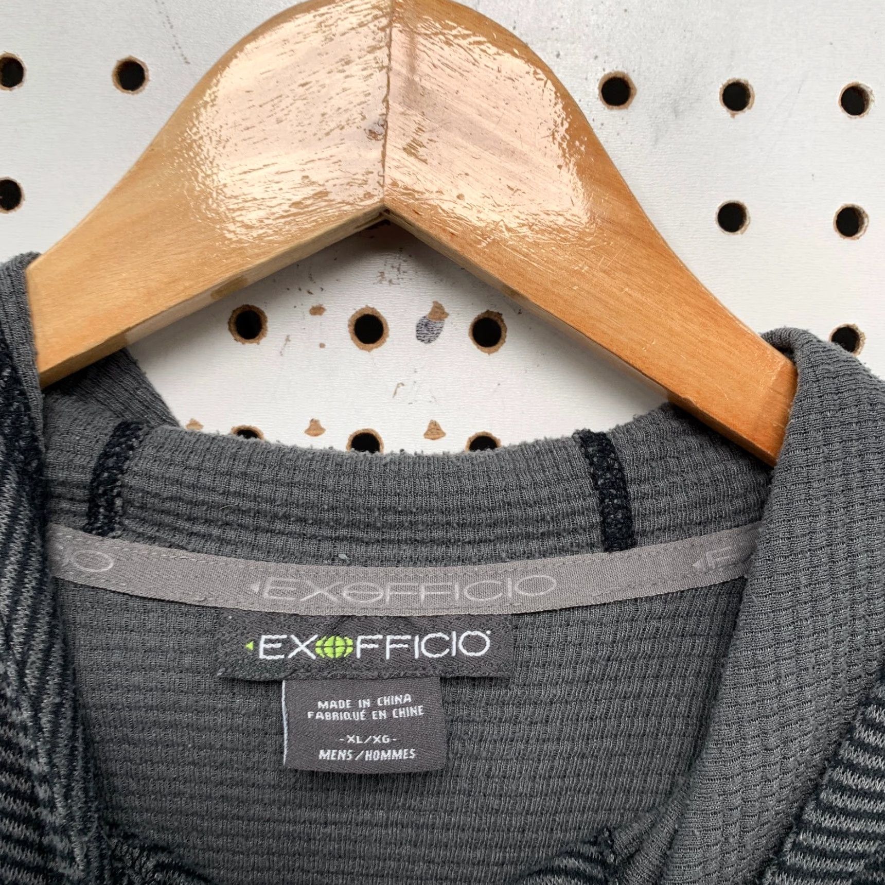 ExOfficio ExOfficio Hoodie Mens XL Gray Waffle Knit Thermal Hooded Outdoor Hopper? Size US XL / EU 56 / 4 - 3 Thumbnail