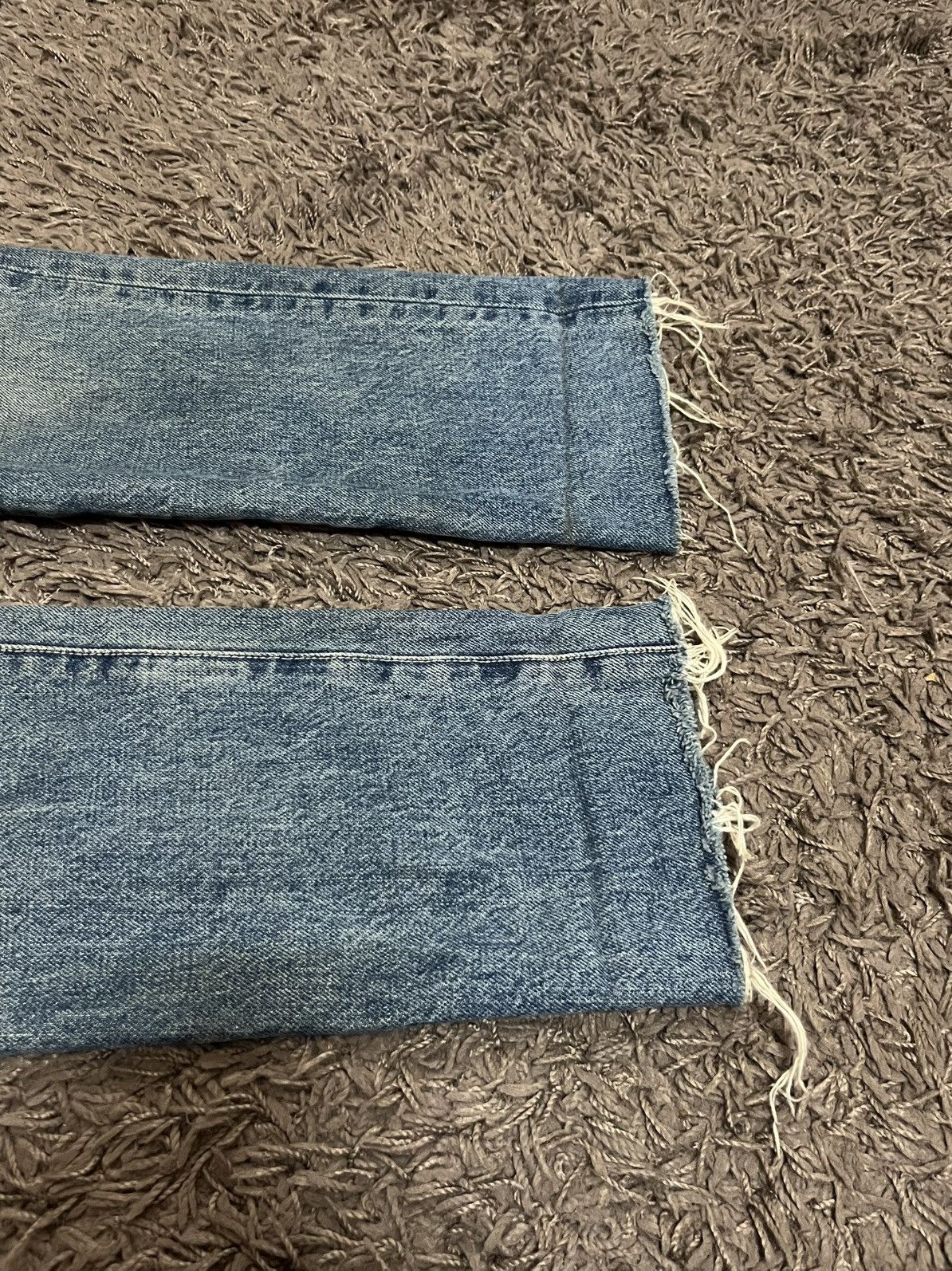 Helmut Lang 2000s high rise crop slim vintage blue patchwork #I3 Size US 26 / EU 42 - 12 Thumbnail