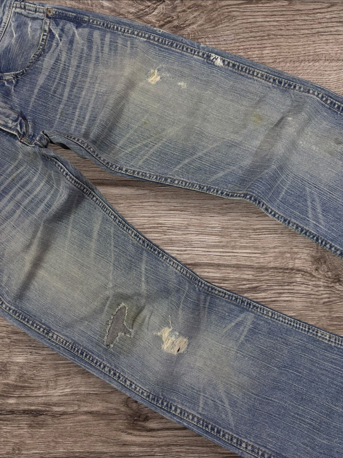 Seditionaries Liberto XXX Cross Paint Grunge Distress Jeans Size US 34 / EU 50 - 4 Thumbnail
